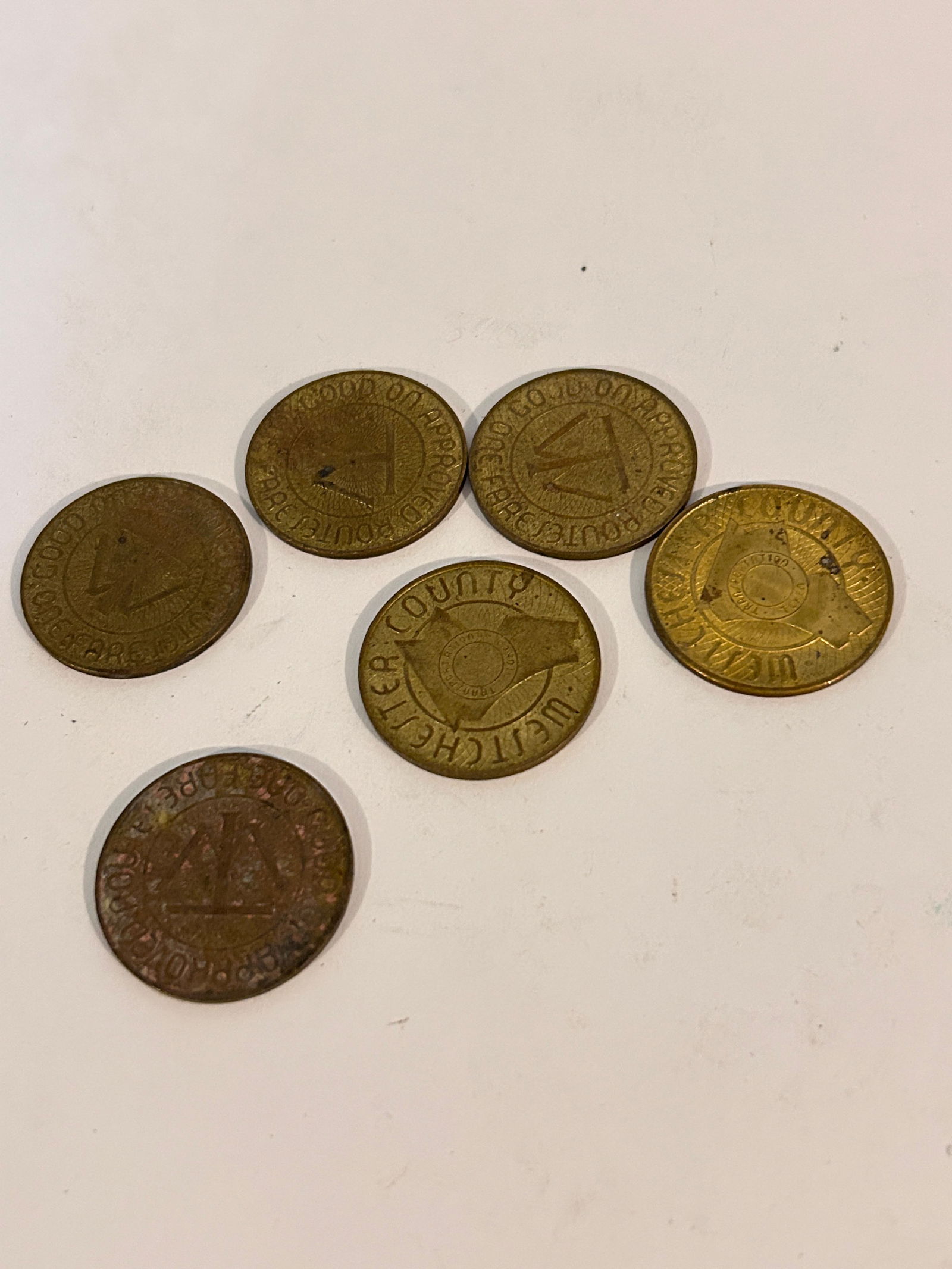 6 Vintage Westchester County Tokens (1 of 4)