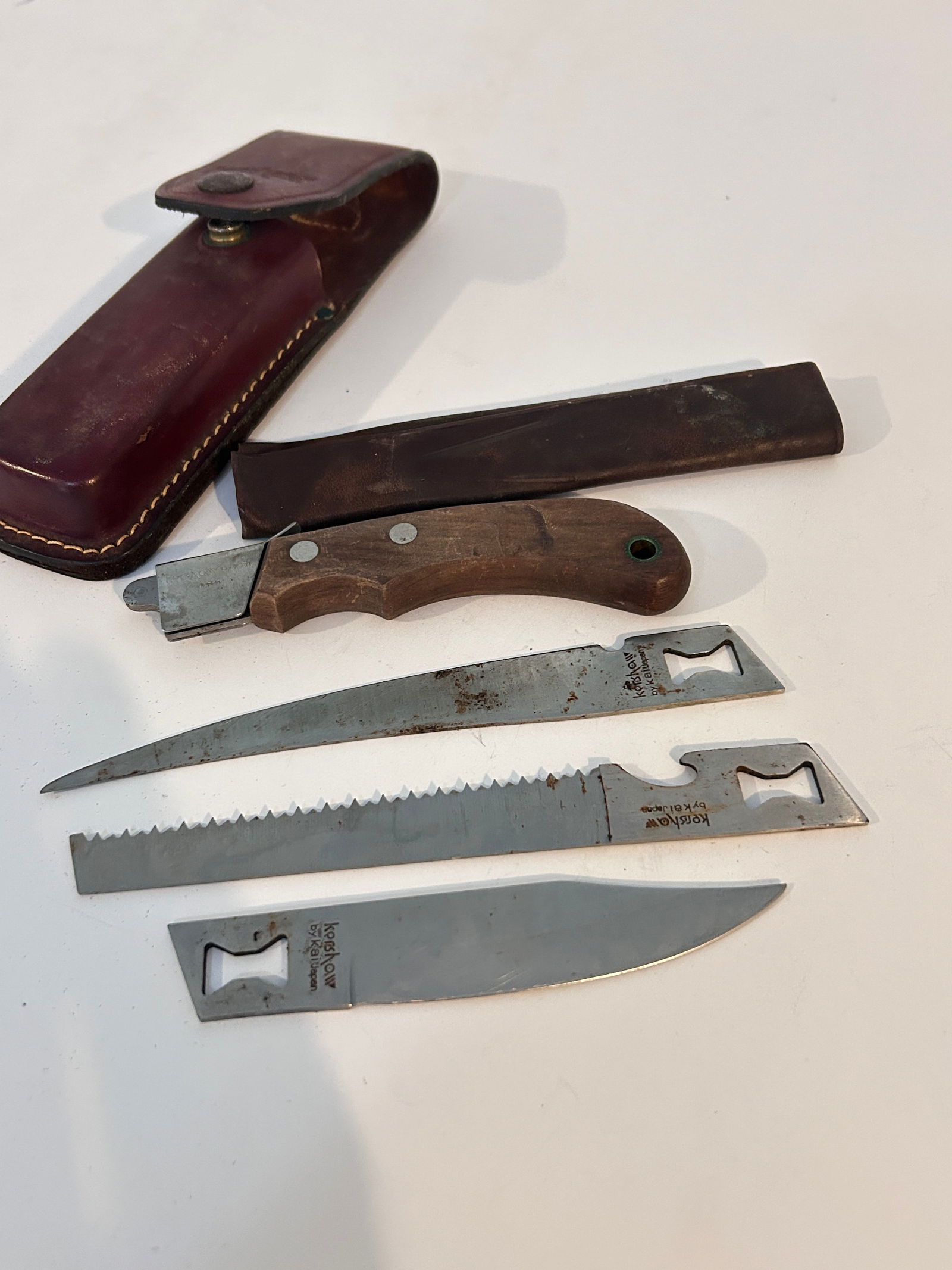 Vintage Kershaw Japan 3-piece Kitchen Knife Set -Original Case Near Mint Blades (1 of 5)