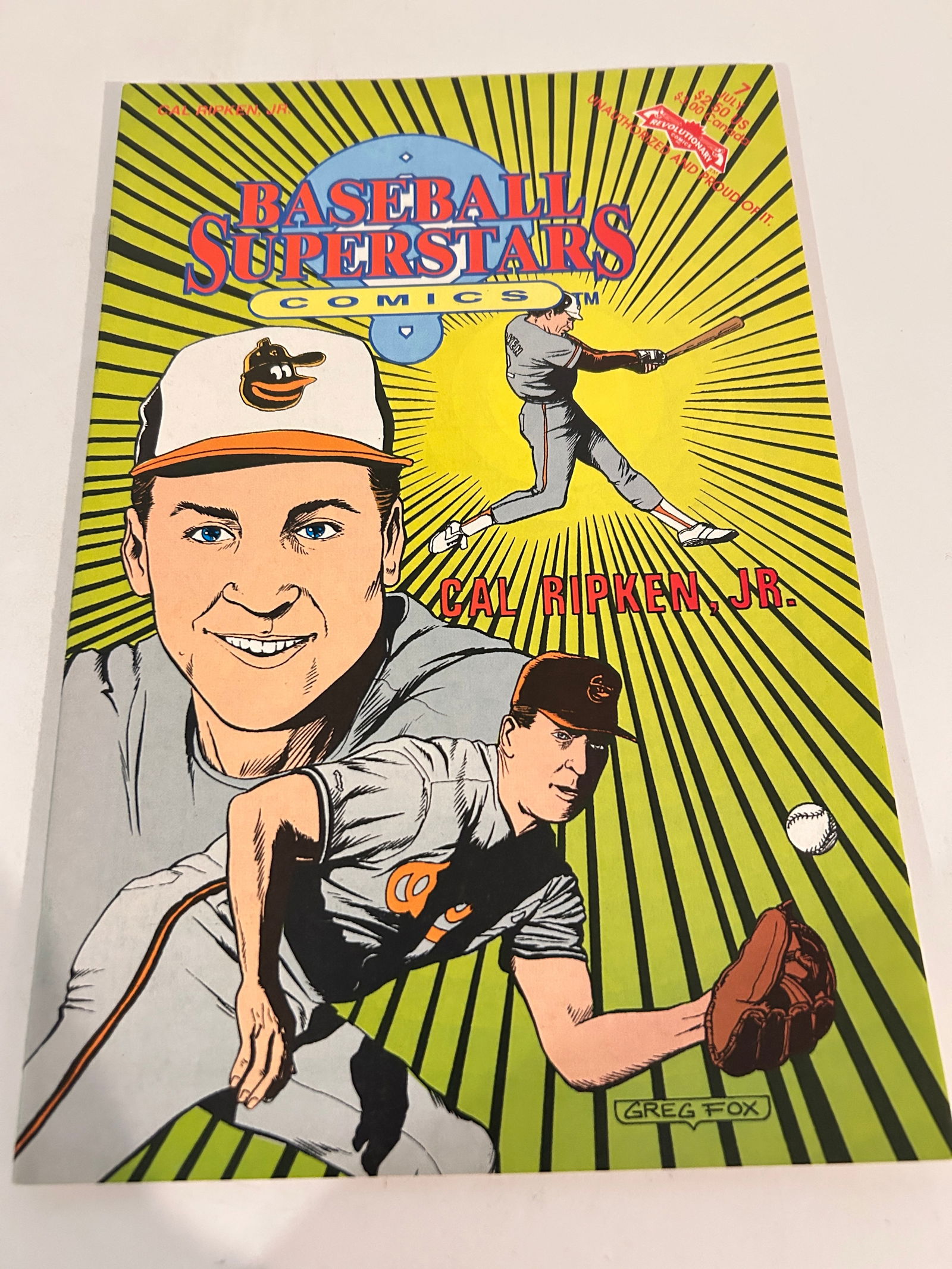 Vintage Comic Book Cal Ripken JR # 7 (1 of 3)