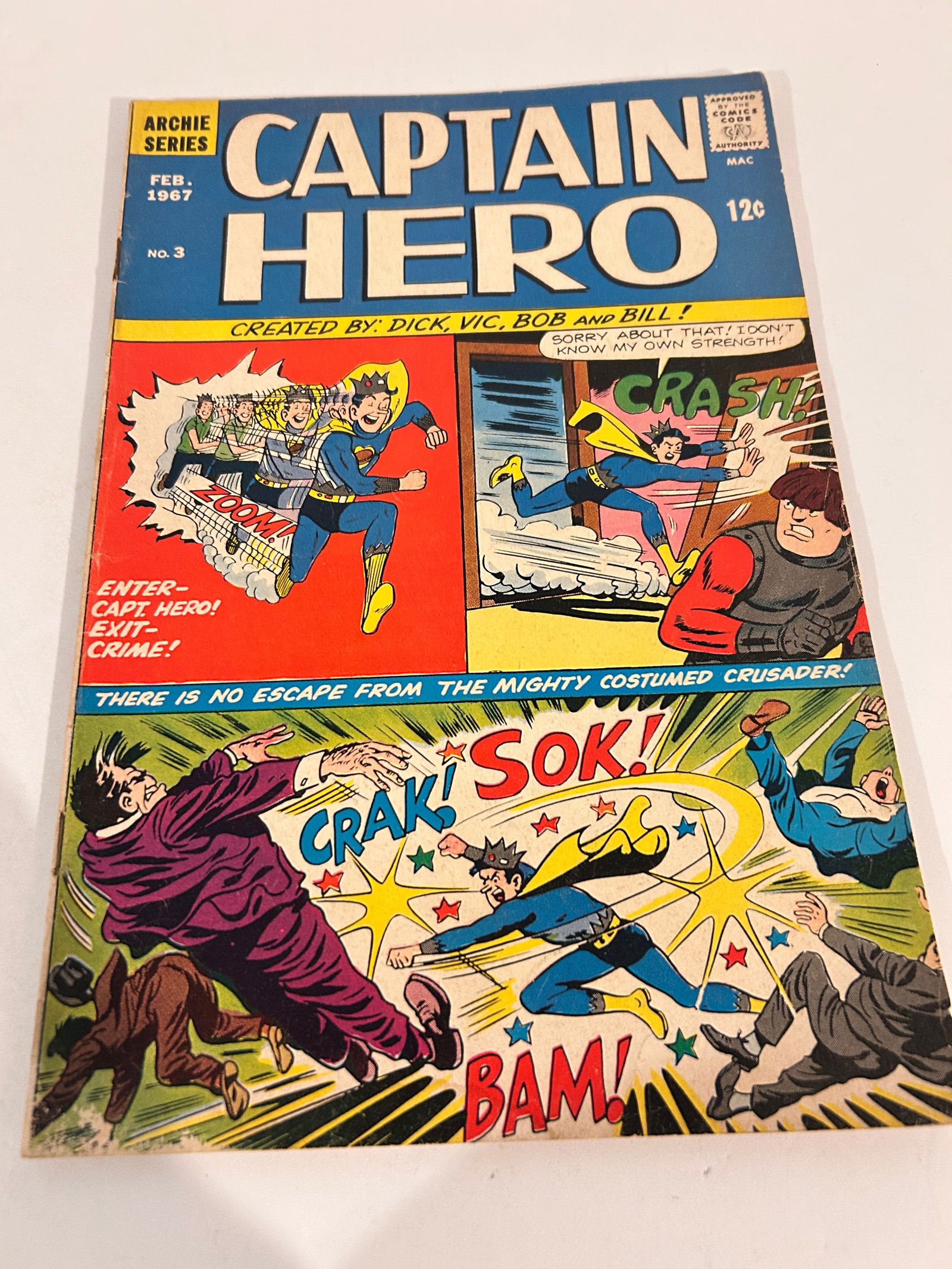 Vintage Comic Book Captain Hero # 3 (1 of 3)