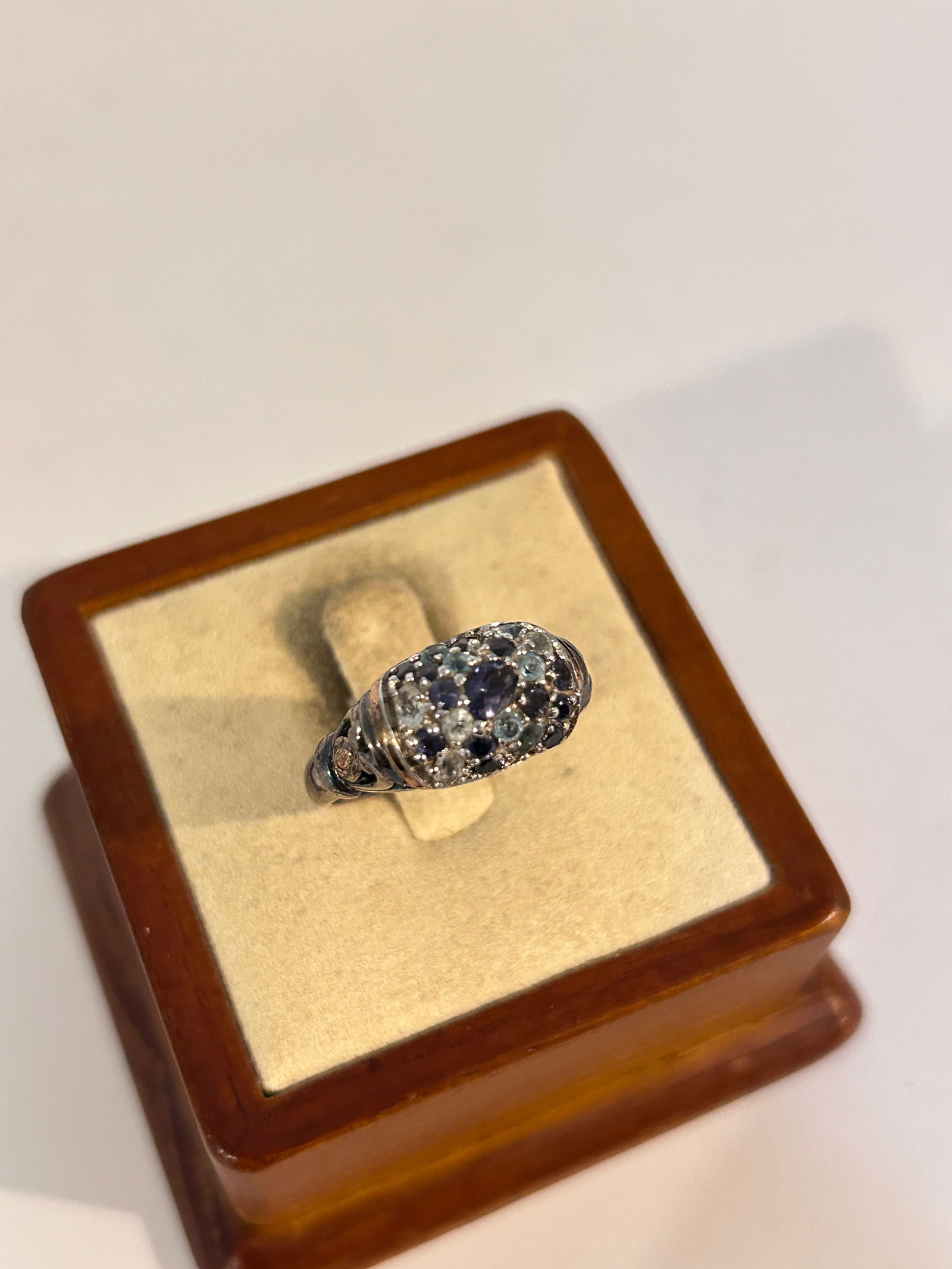 Vintage Sterling Silver gemstone Ring sz 7 (1 of 5)