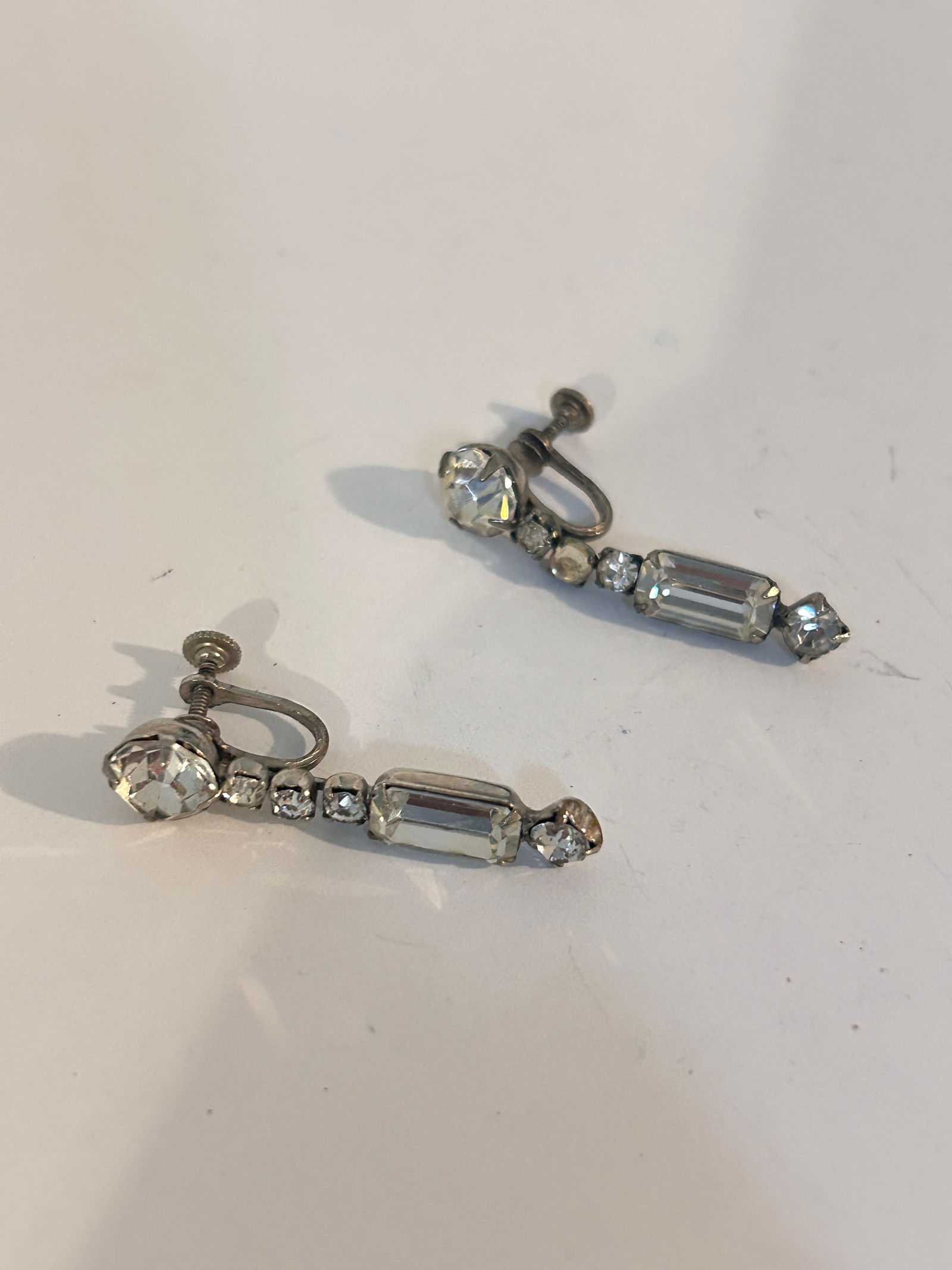 Vintage rhinestone dangle earrings (1 of 3)