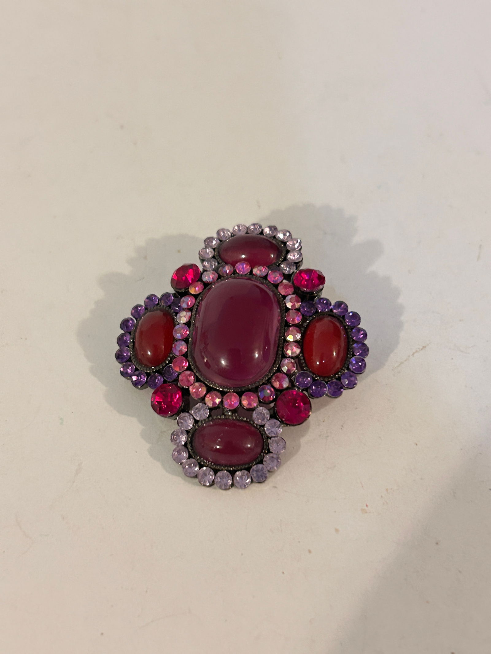 Vintage bead pendant Brooch (1 of 5)