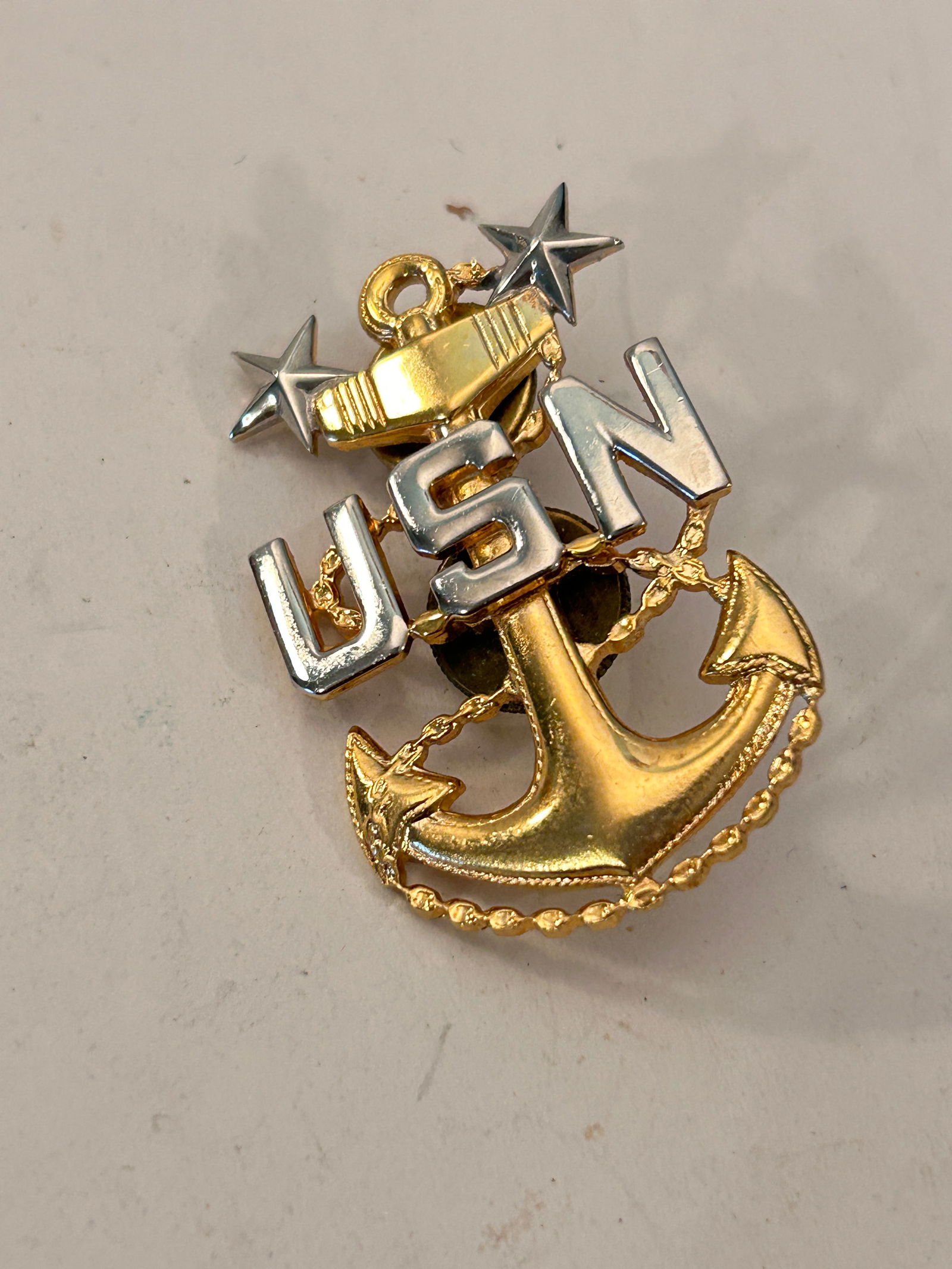 U. S. Navy Master Chief Anchor, Gold and Silver Finish (1 of 5)