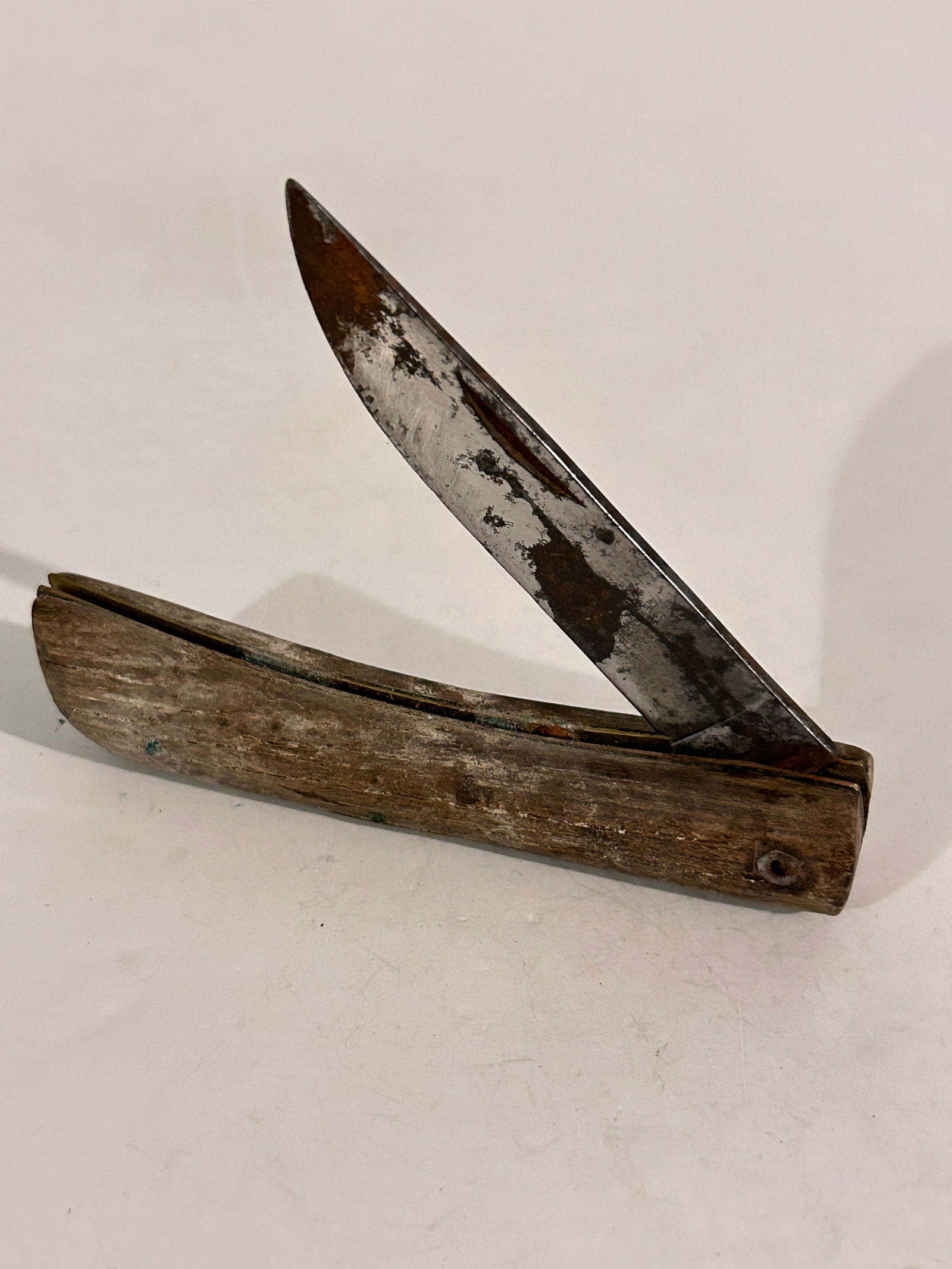 Vtg. Kissing Crane Brown Mule Sod Buster Pocket Knife Wood (1 of 6)