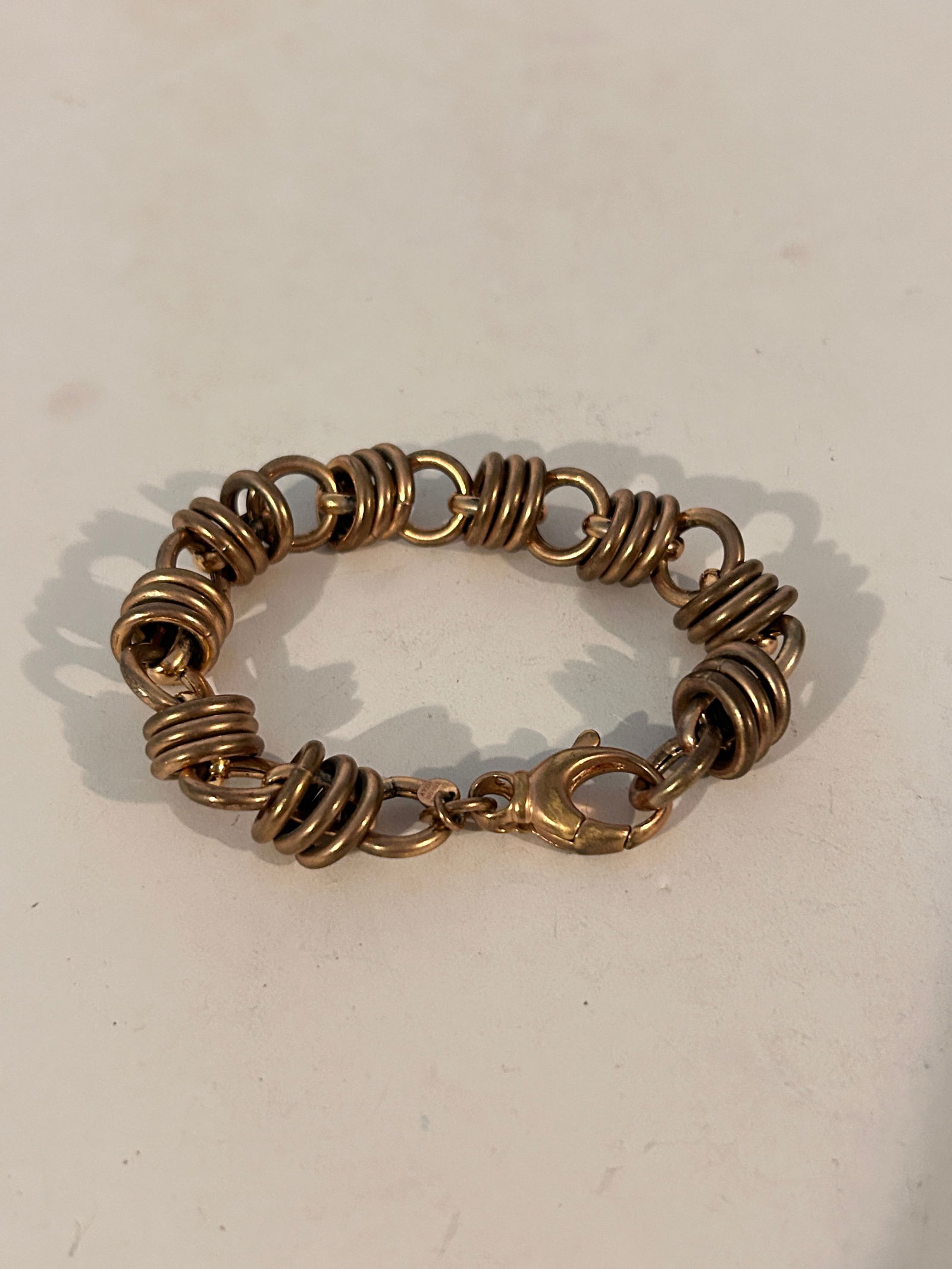 Vintage Milor Bronze Italy Chunky Chain Bracelet 8": Vintage Milor Bronze Italy Chunky Chain Bracelet 8" Please view all photos as they are part of the description and condition of this Item, Feel free to contact me with questions or picture requests! U