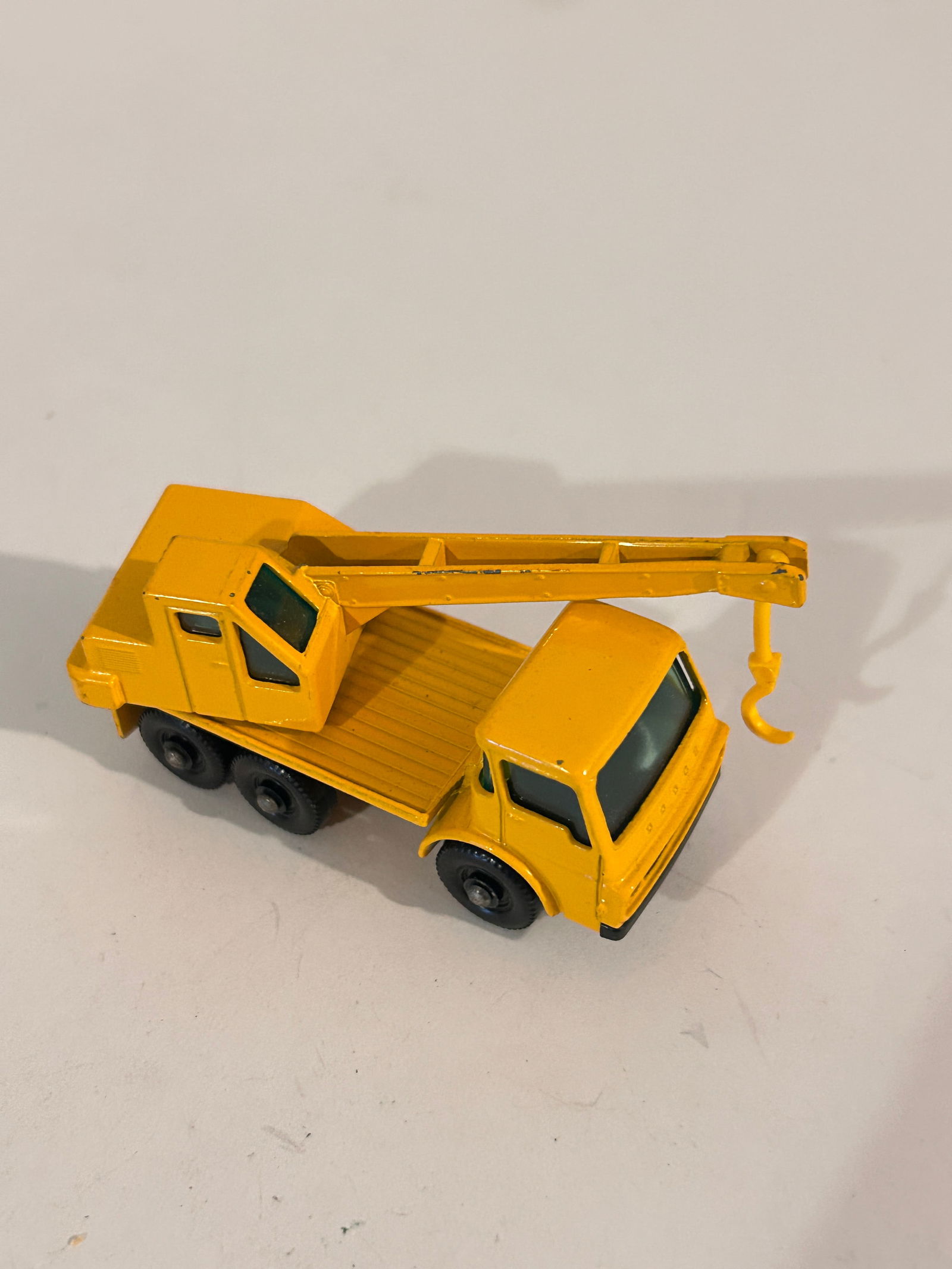 Vintage Lesney Matchbox No. 63 Dodge Crane Truck Yellow Die Cast (1 of 5)