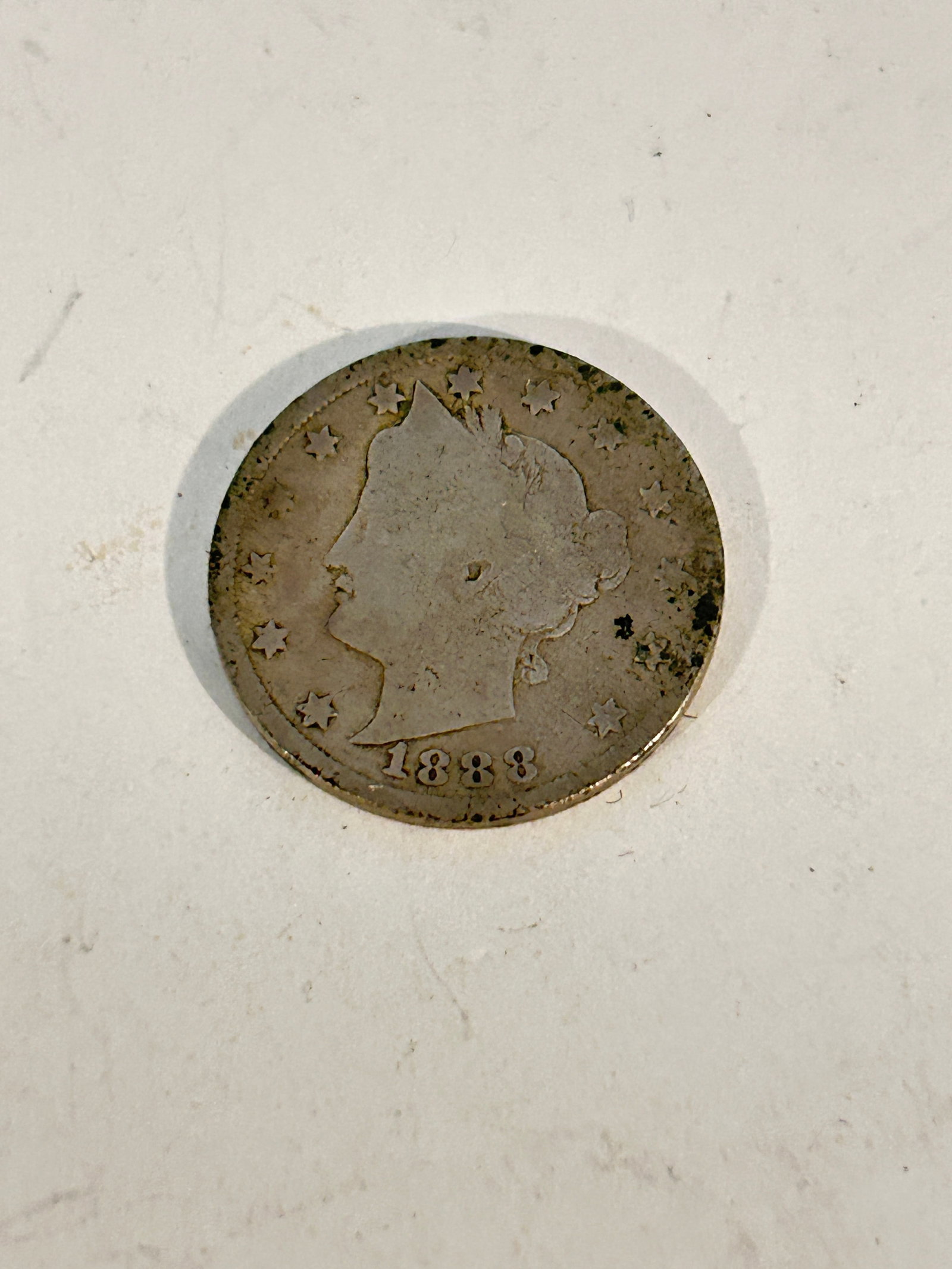 1888 US Liberty Head V Nickel 5 Cent Coin (1 of 4)