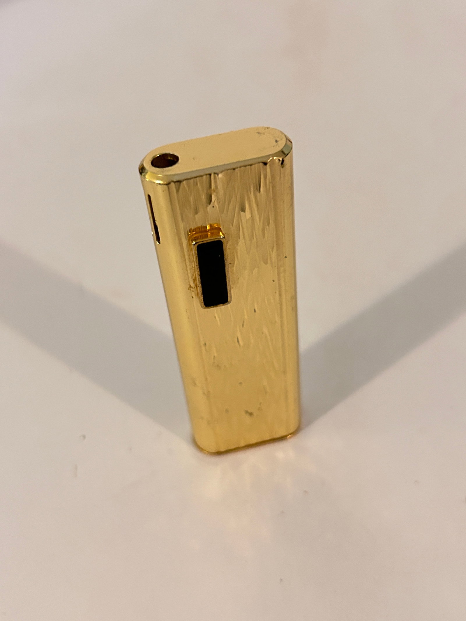 Vintage Flamex gold tone Whisper Lighter: Vintage Flamex gold tone Whisper Lighter Please view all photos as they are part of the description and condition of this Item, Feel free to contact me with questions or picture requests! Used Item AS