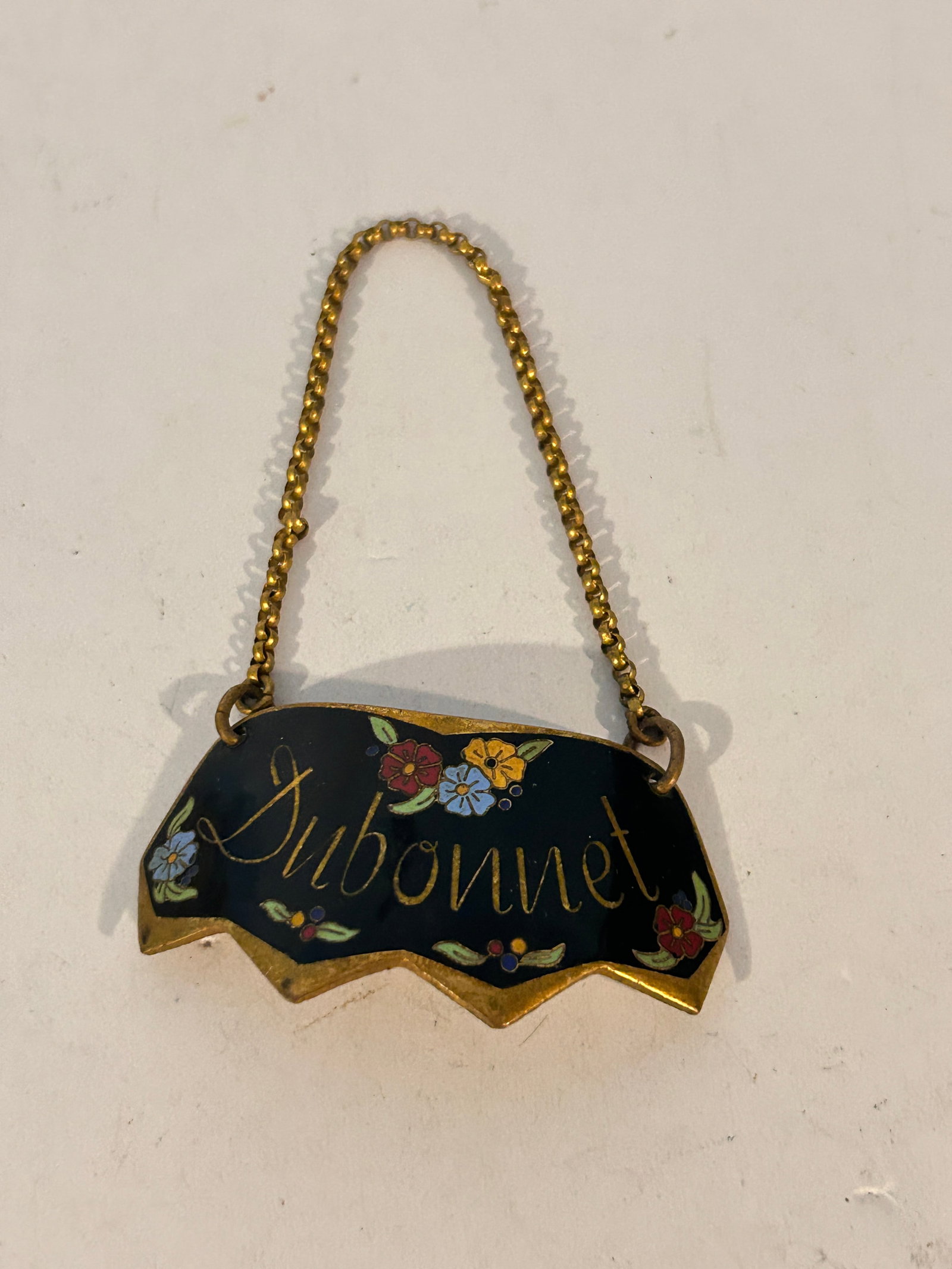 Vintage Dubonnet Round Whiskey Liquor Decanter Label Bottle Ticket: Vintage Dubonnet Round Whiskey Liquor Decanter Label Bottle Ticket Please view all photos as they are part of the description and condition of this Item, Feel free to contact me with questions or pict