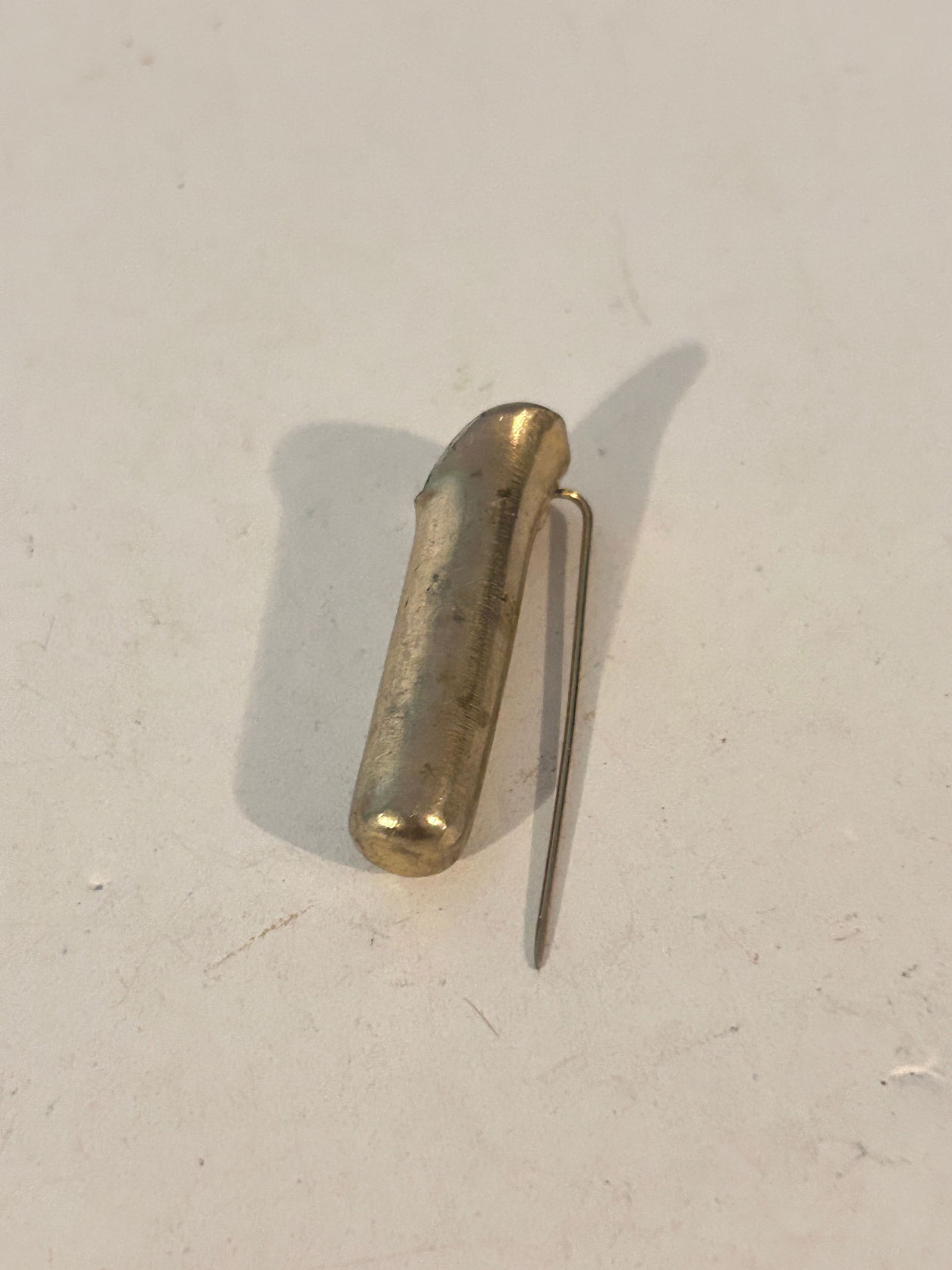 lapel bud vase pin, known as a "tussie-mussie" or boutonnière holder. (1 of 4)