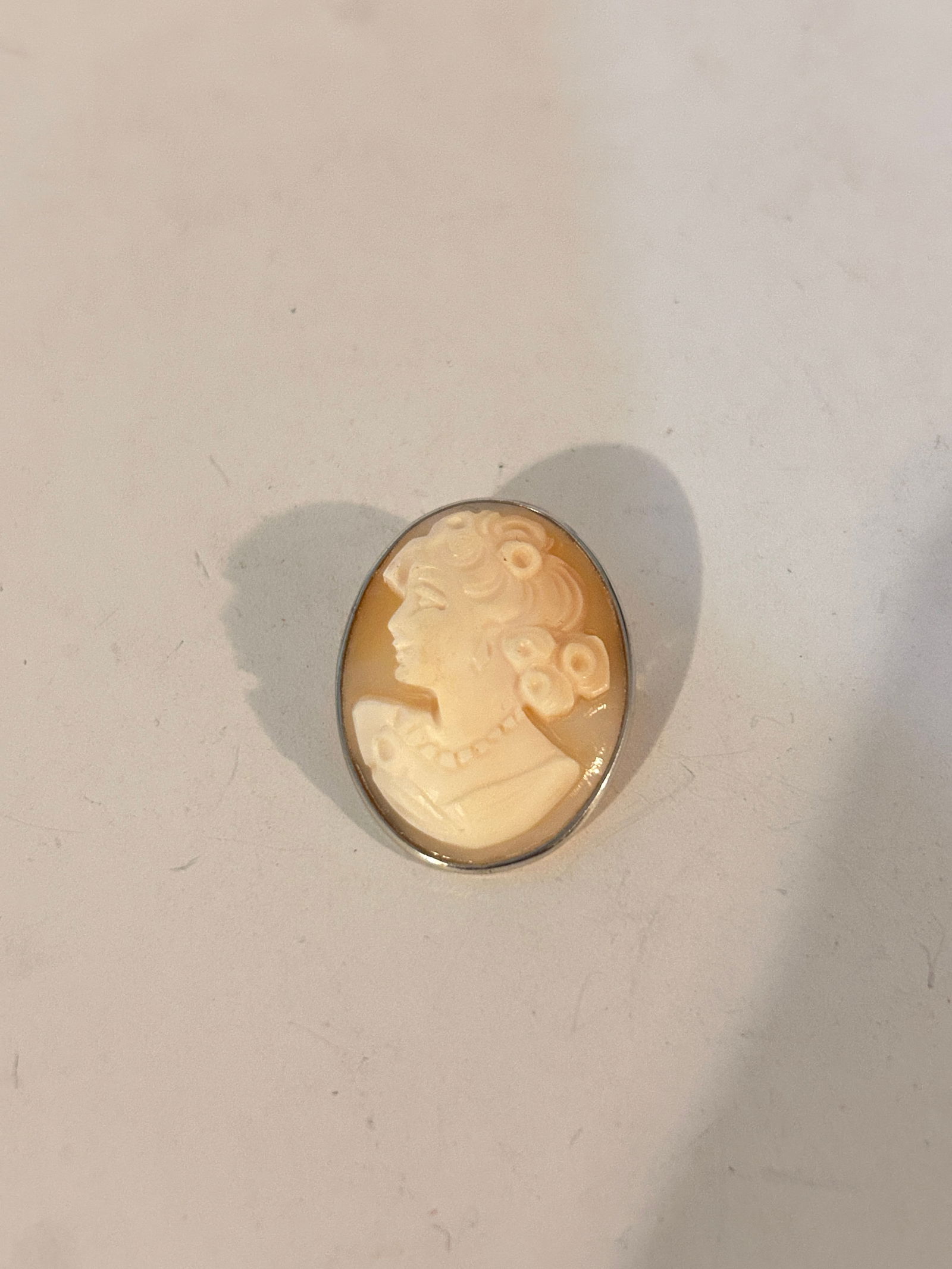 Antique Victorian Shell Cameo Sterling Silver Signed NA 1 1/8": Antique Victorian Shell Cameo Sterling Silver Signed NA 1 1/8" Please view all photos as they are part of the description and condition of this Item, Feel free to contact me with questions or picture