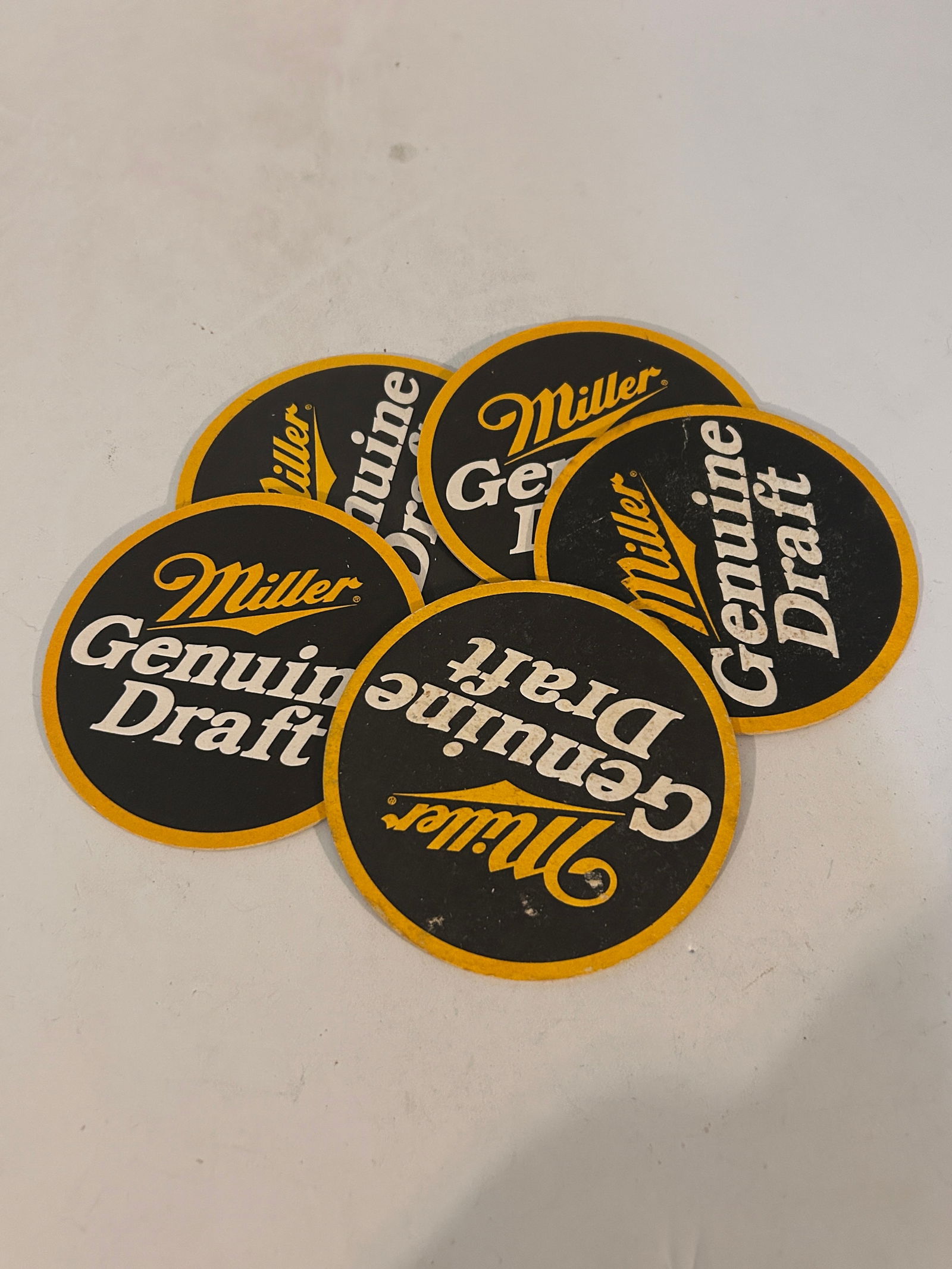 5 Vintage Miller Genuine Draft Beer Coasters (1 of 4)