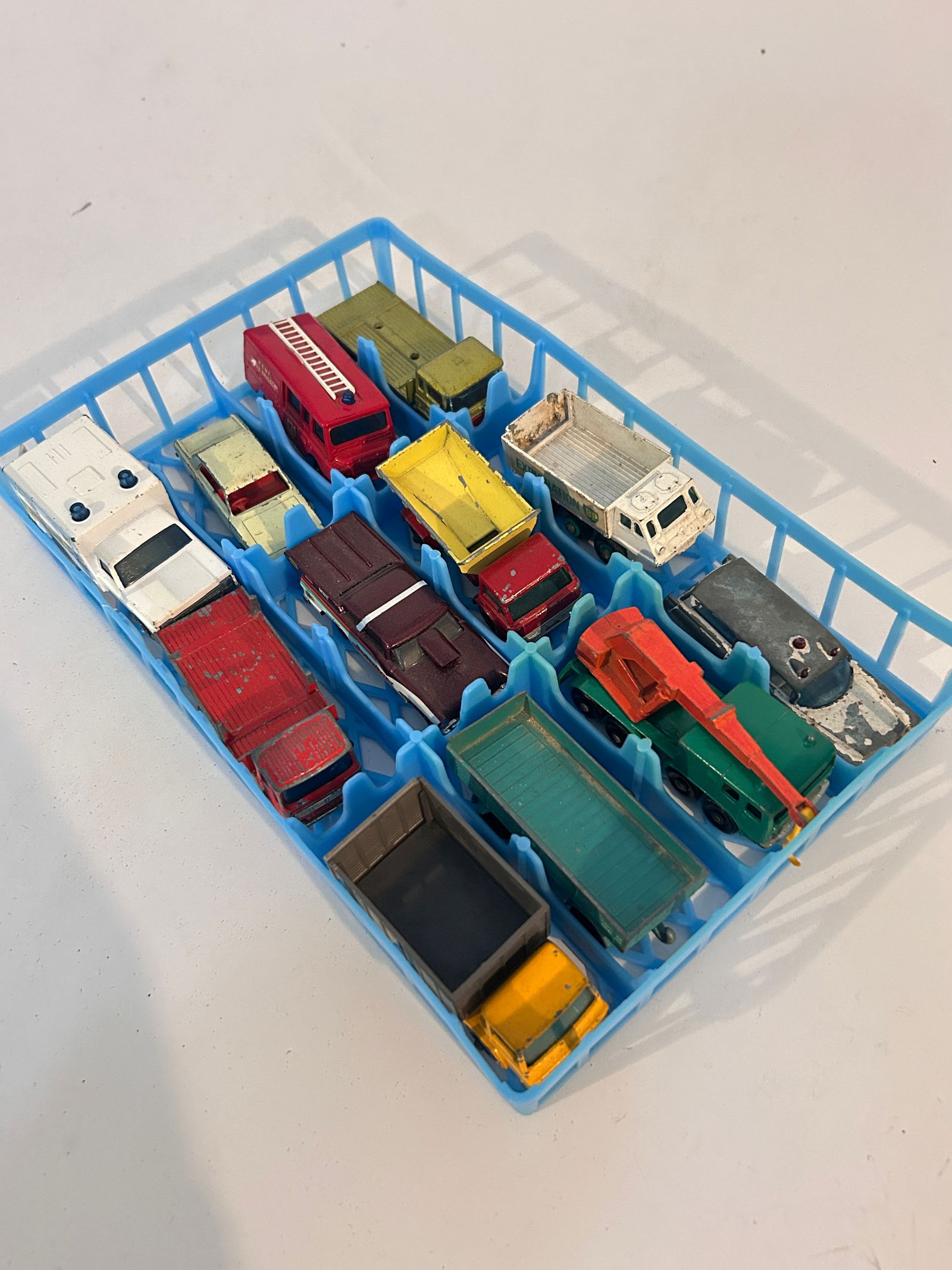 Vintage Lot of 12 Matchbox Cast Iron Toy Cars (1 of 3)