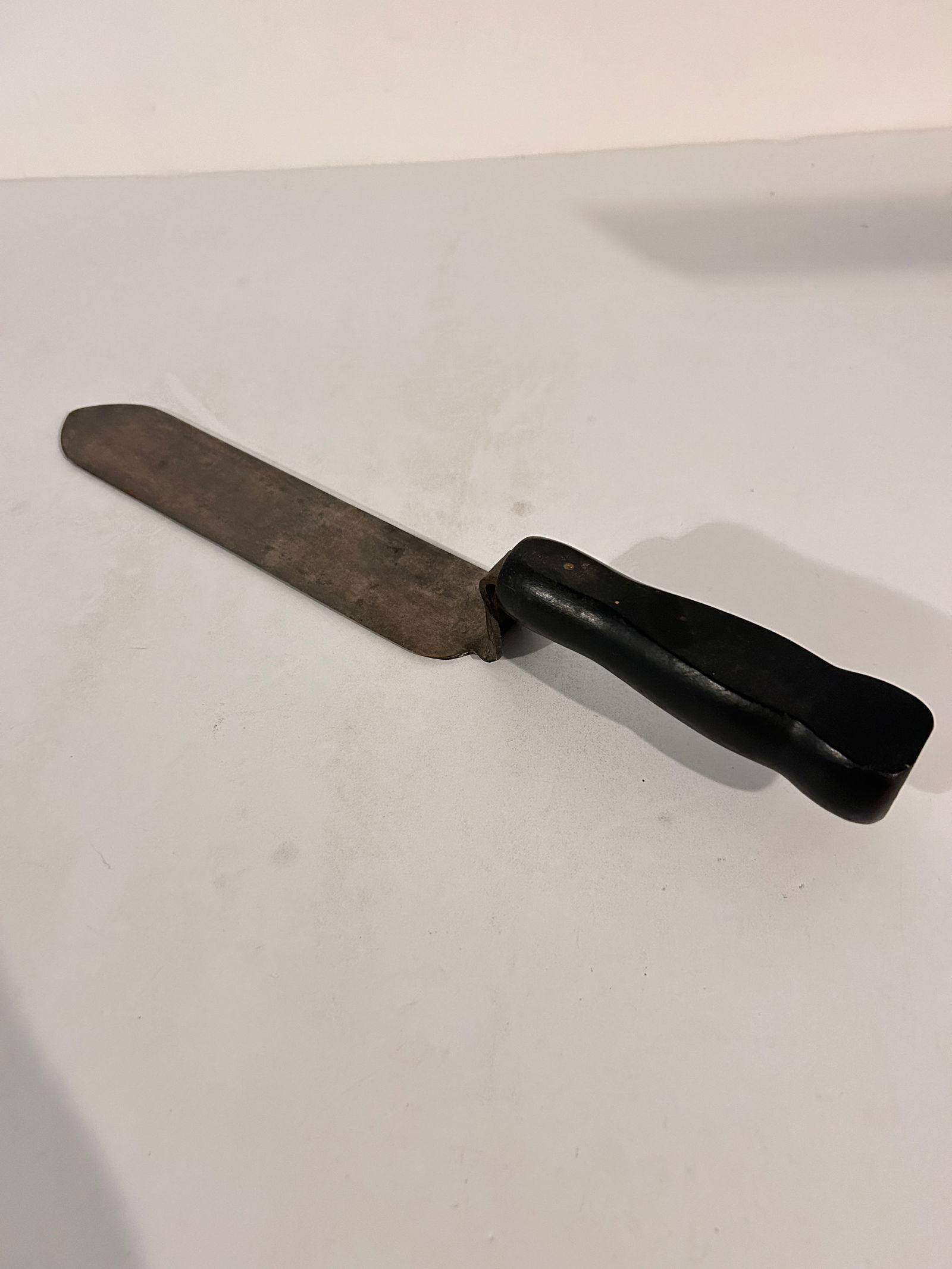 RARE Vintage Carbon Steel Offset Spatula Spreader Knife 16" (1 of 5)