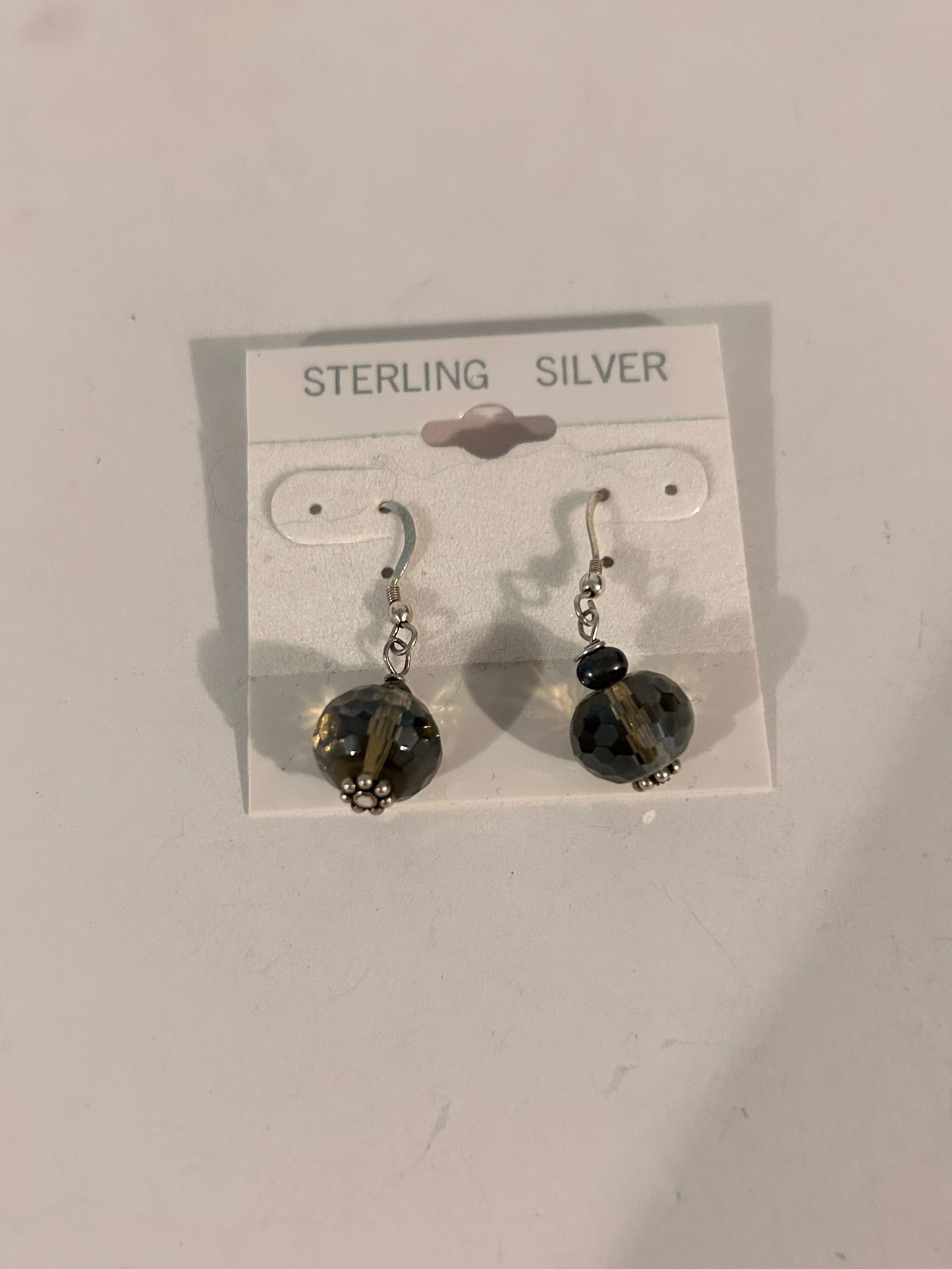 Vintage Sterling Silver Crystal Earrings (1 of 3)