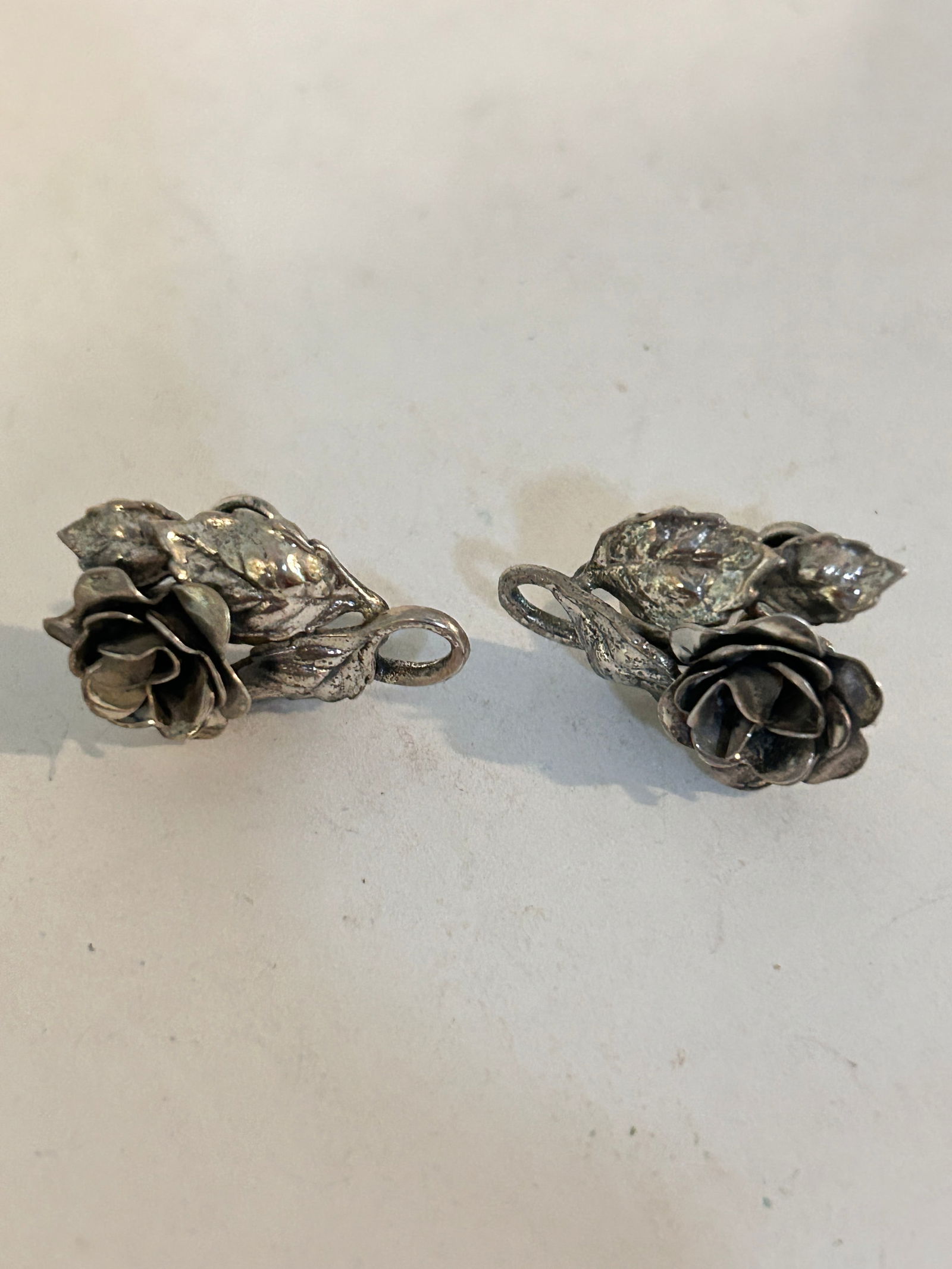 Vintage Sterling Silver Dancraft floral Earrings 9 Grams (1 of 6)
