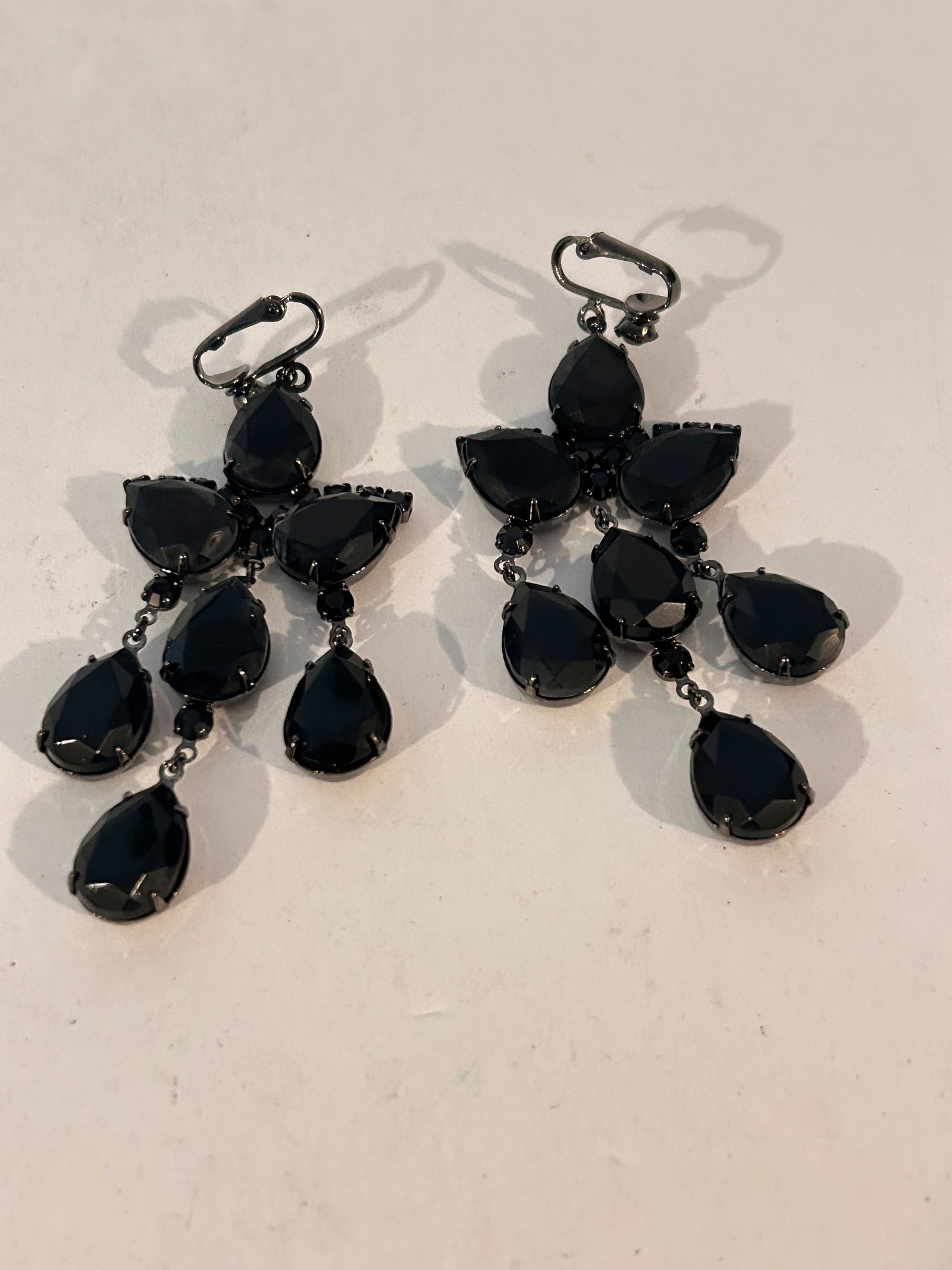 Black Glass dangle earrings (1 of 5)