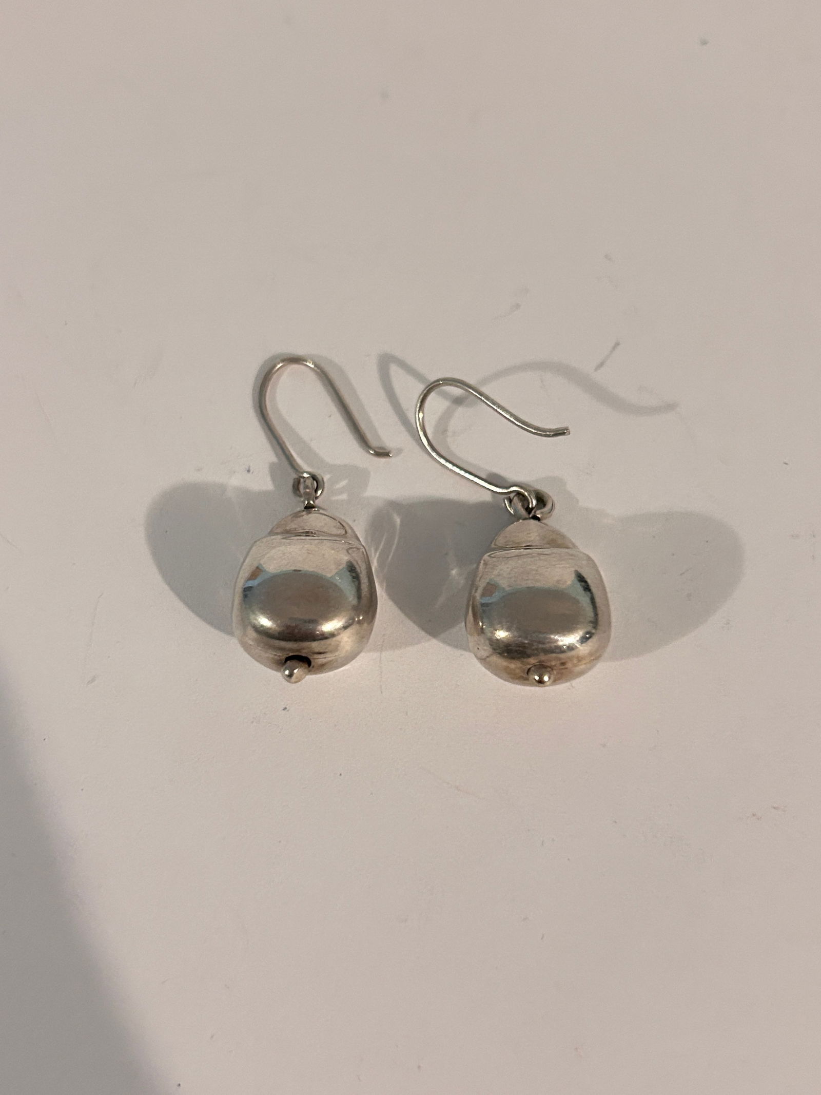 Designer 925 Sterling Silver 10 gram Teardrop Hook Dangle Earrings (1 of 5)