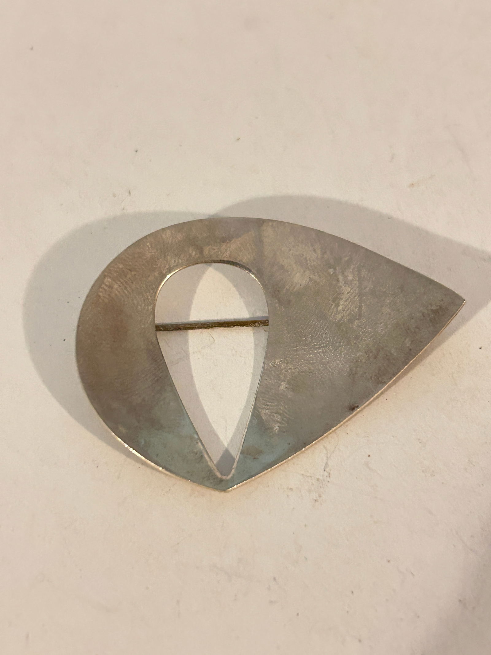 Vtg Modernist Conclave Triangular Sterling Brooch From Denmark Signed TSR 9 Grams (1 of 4)