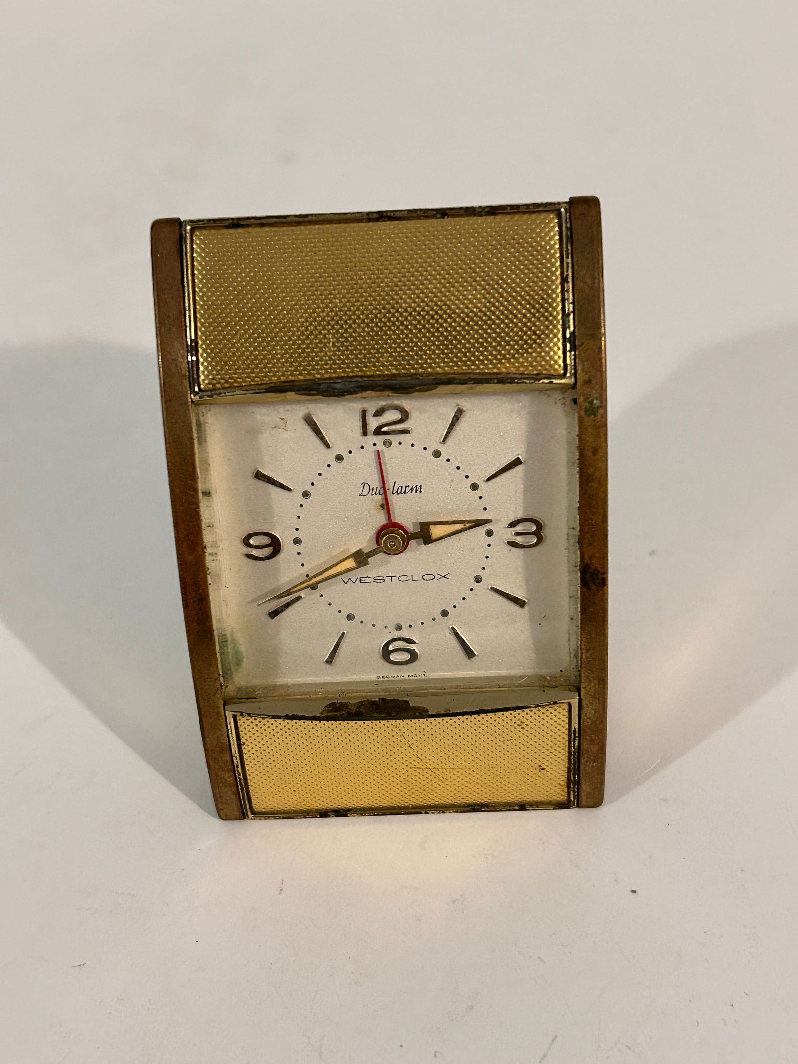 Vintage Westclox Duo-larm Travel Alarm Clock w/ Built-in Stand working (1 of 5)