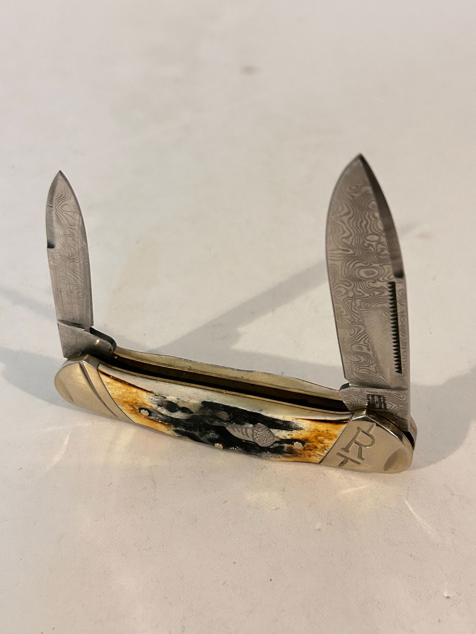 Vintage Pocket Knife Rough Rider Cutlery Brown 2 Blade (1 of 6)