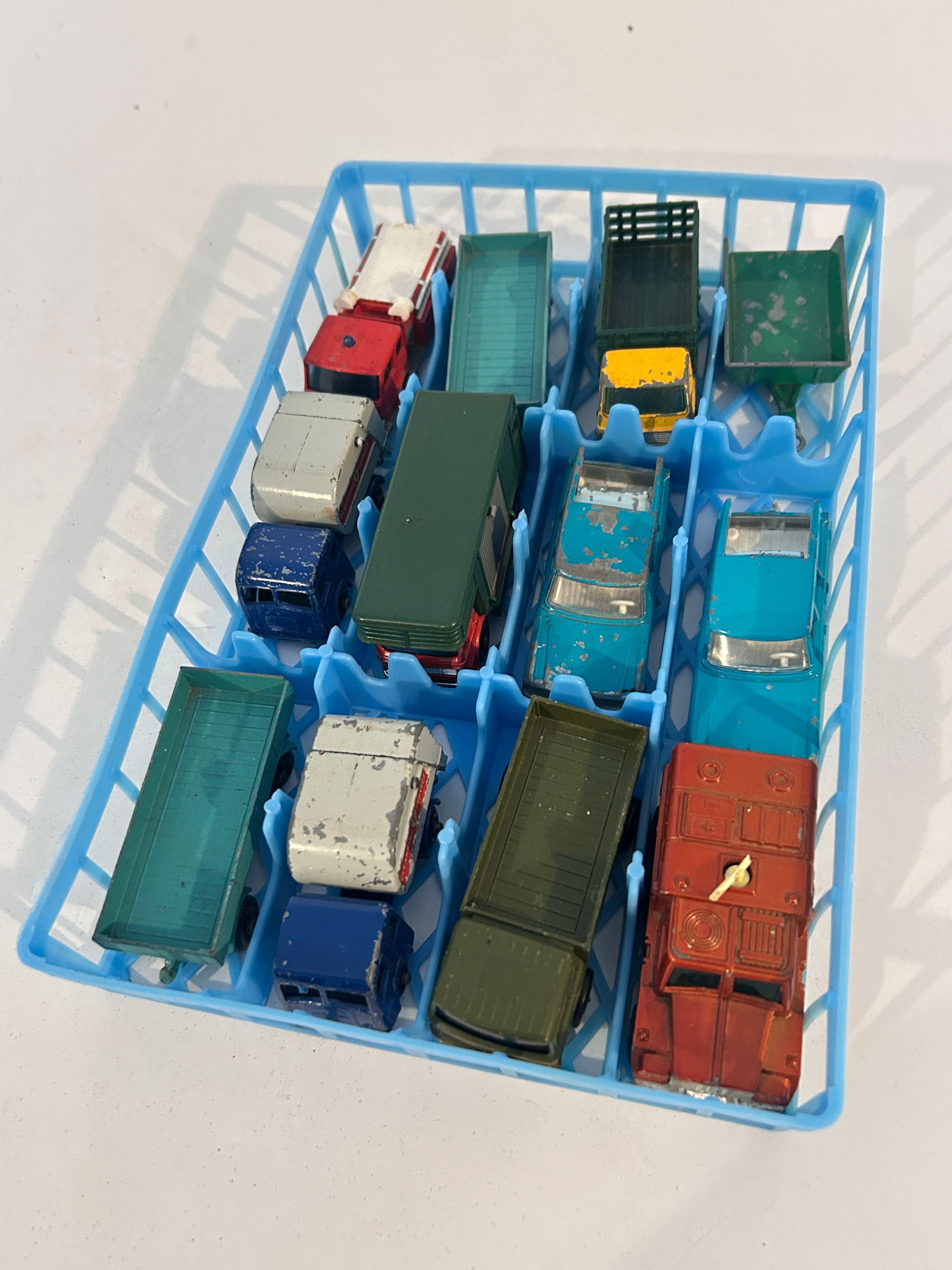 Vintage Lot of 12 Matchbox Cast Iron Toy Cars (1 of 4)