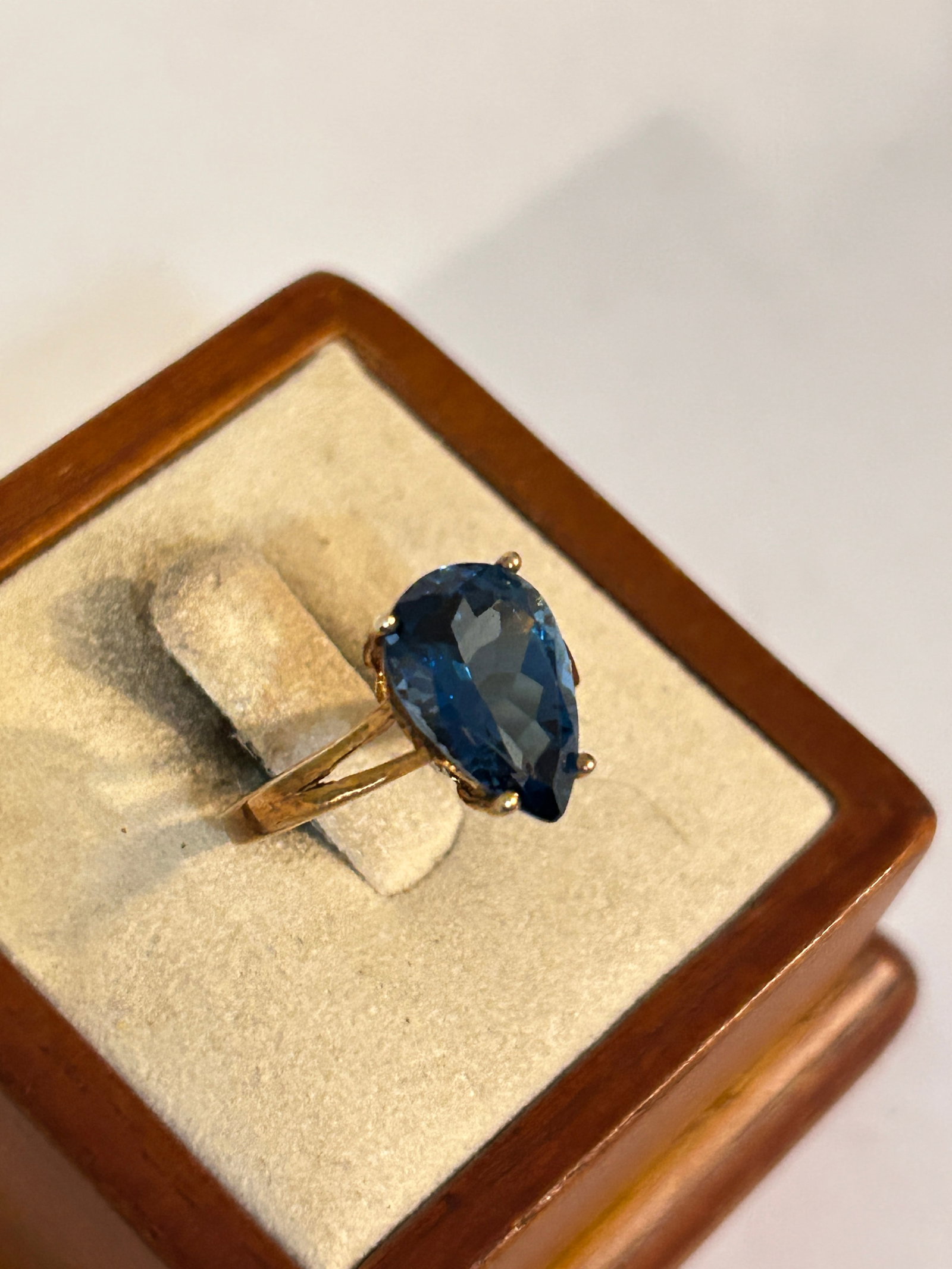 Vintage Sterling Silver tested Topaz signed YS Ring sz 7 (1 of 5)