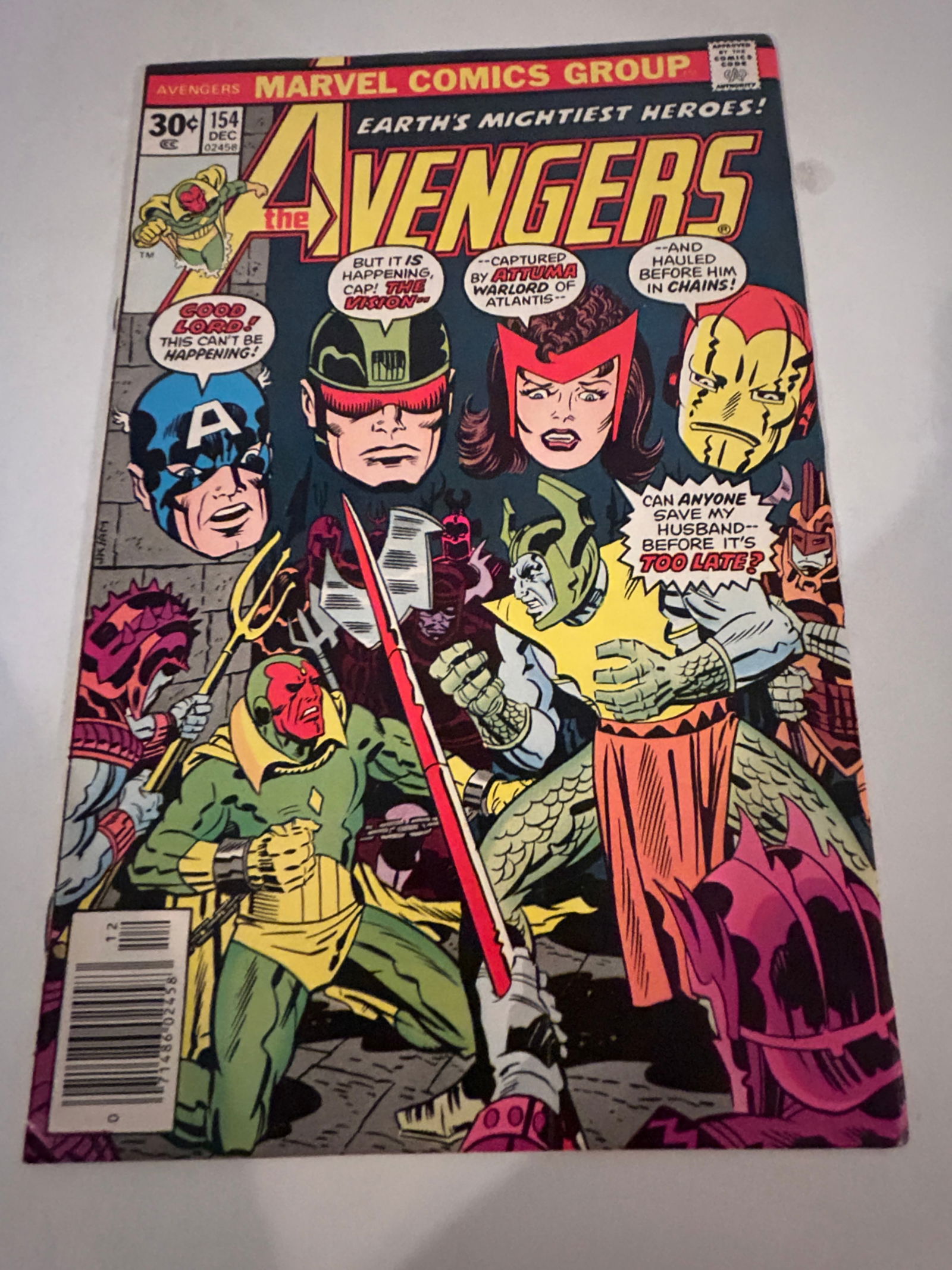Vintage Comic Book the Avengers # 154 (1 of 2)
