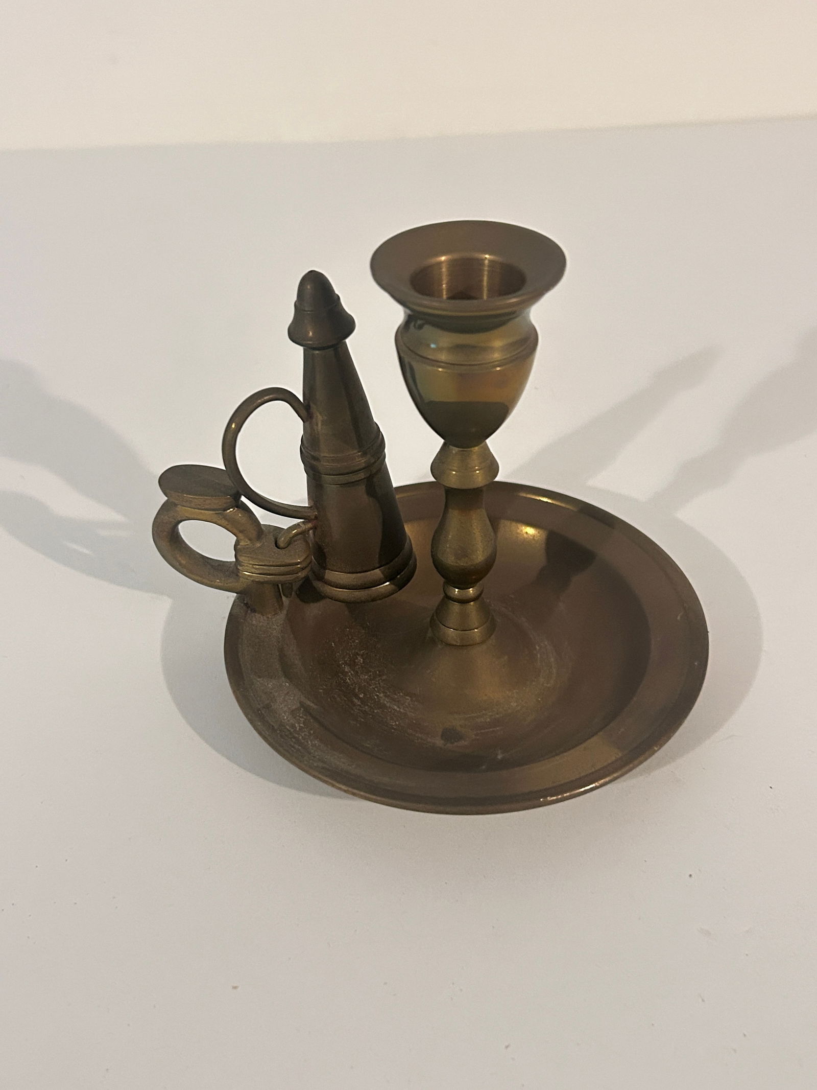 Andrea By Sadak BRASS Candle Holder Candlestick with put out (1 of 5)
