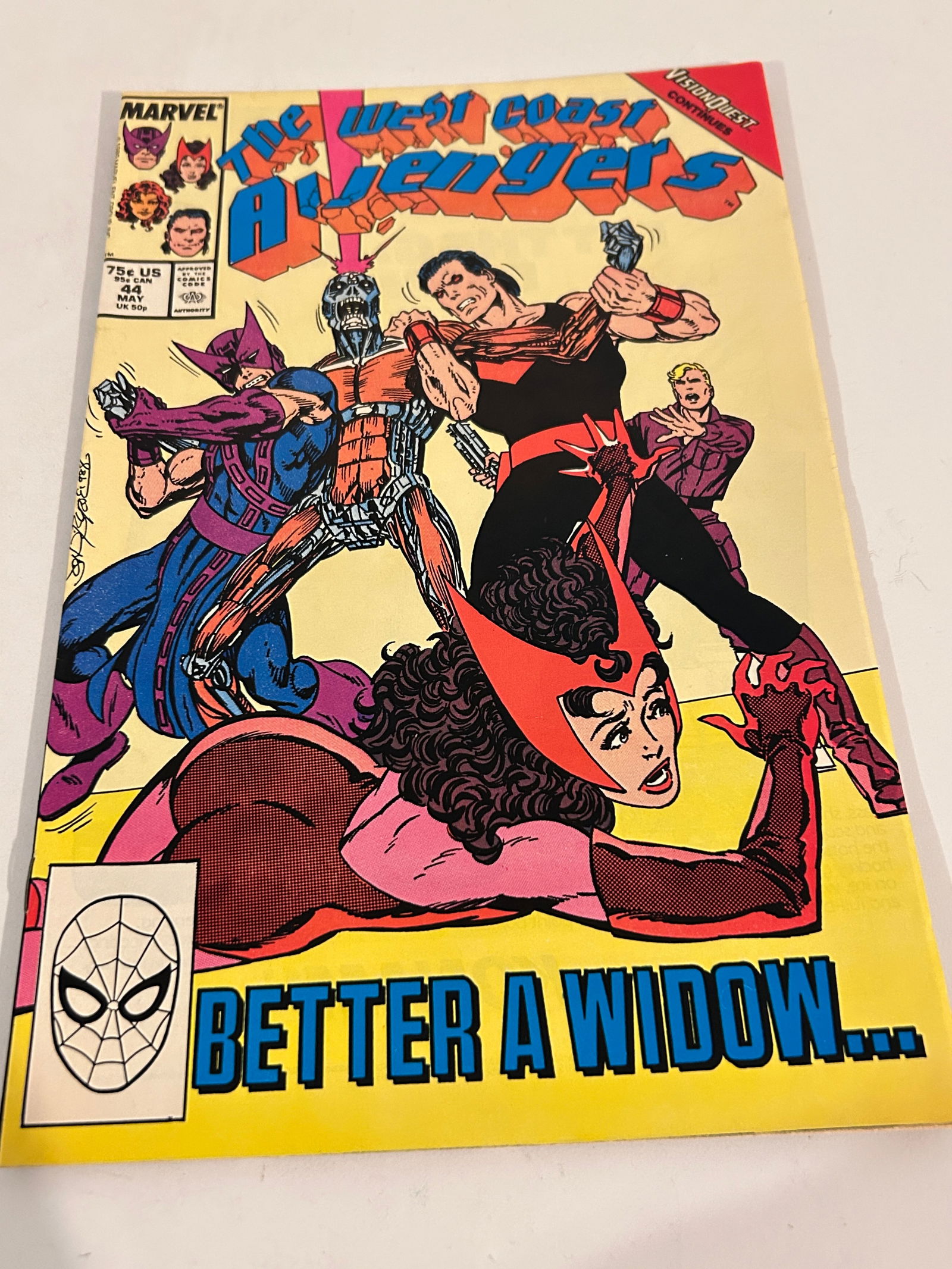 Vintage Comic Book the West Coast Avengers # 44 (1 of 3)
