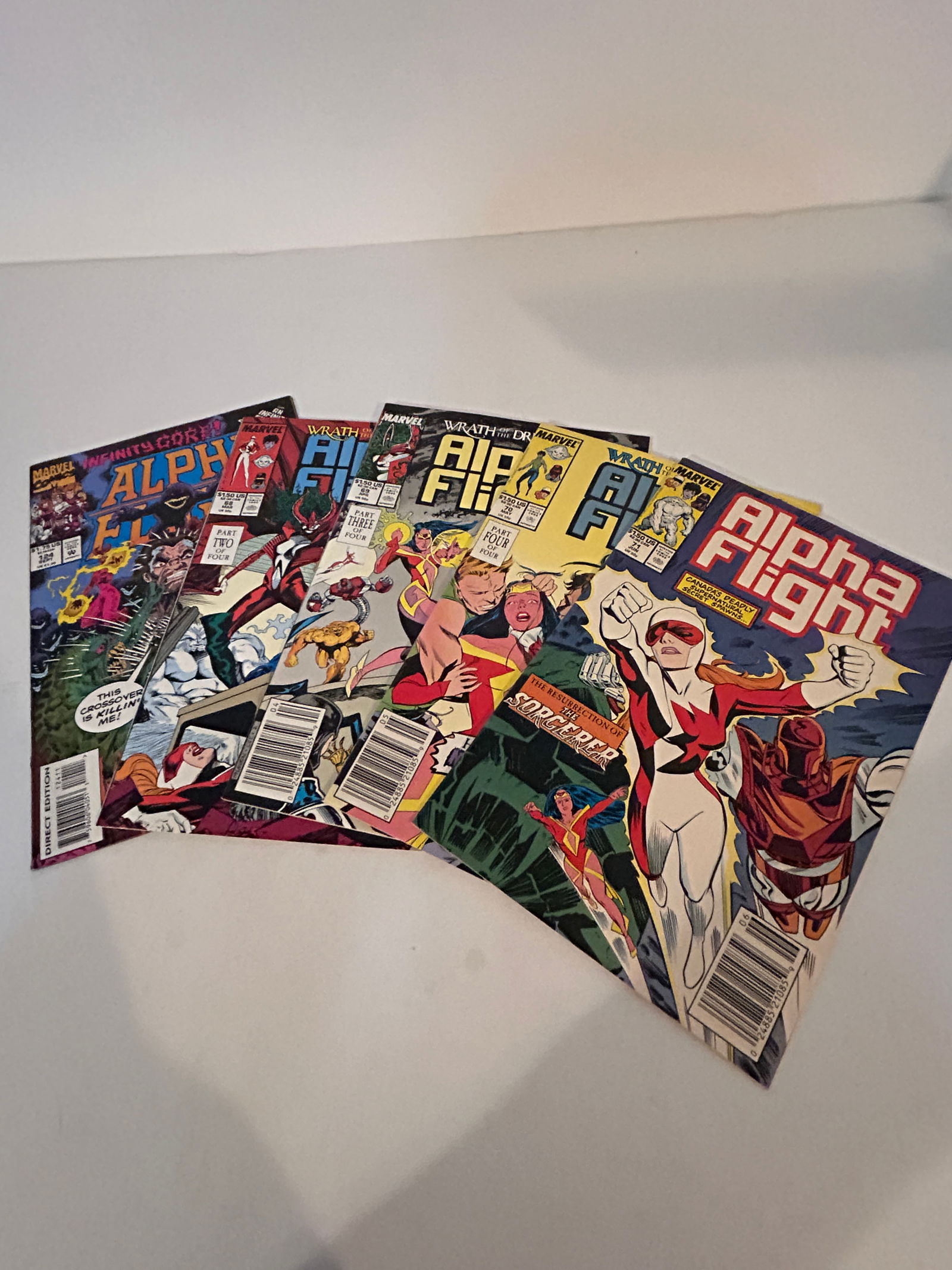 Vintage Lot Of 5 Alpha Flight Comic Books 71, 70, 69, 68, 124 (1 of 12)