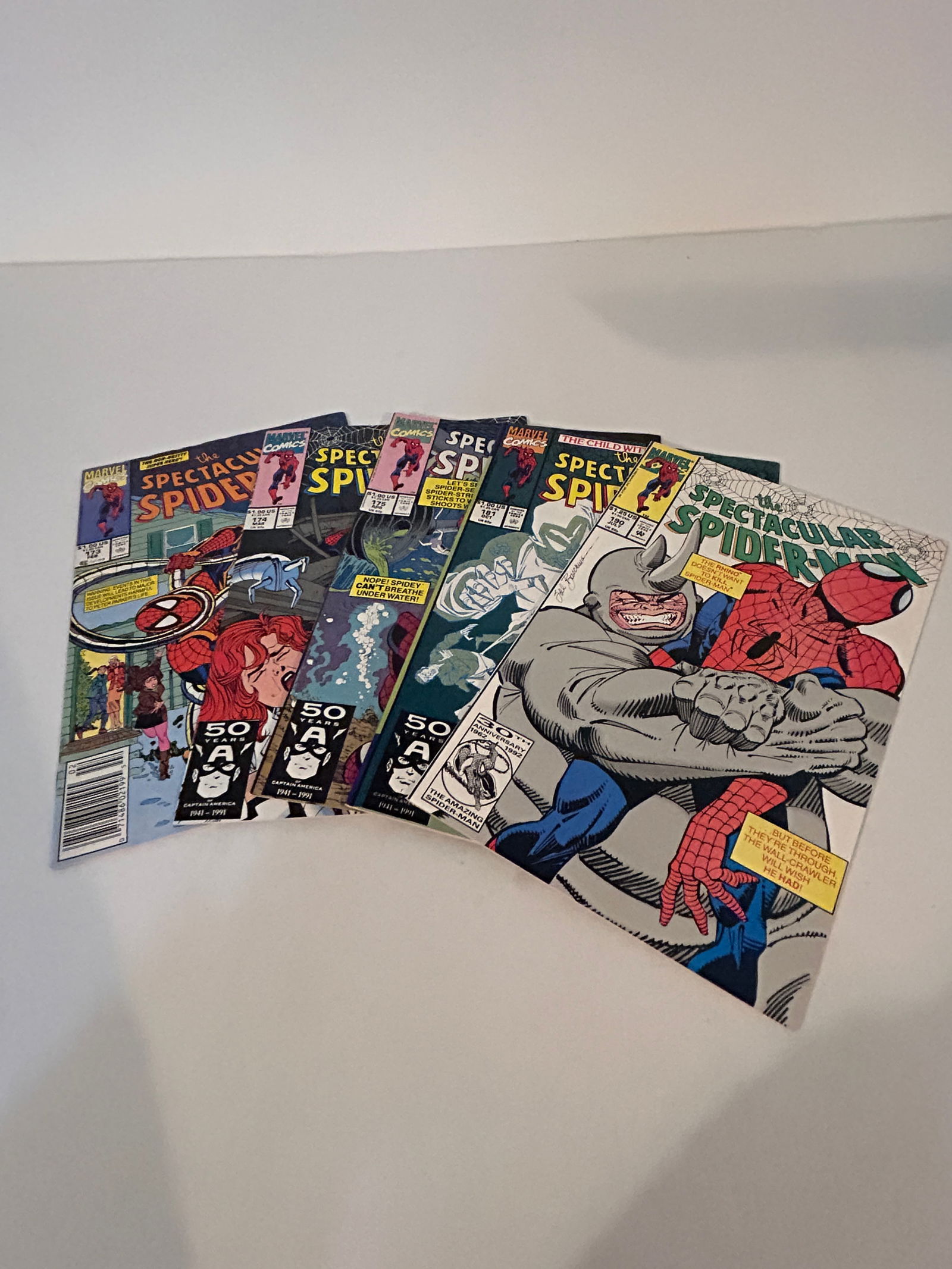 Vintage Lot Of 5 Spectacular Spider-Man Comic Books 190, 181, 175, 174, 172 (1 of 12)