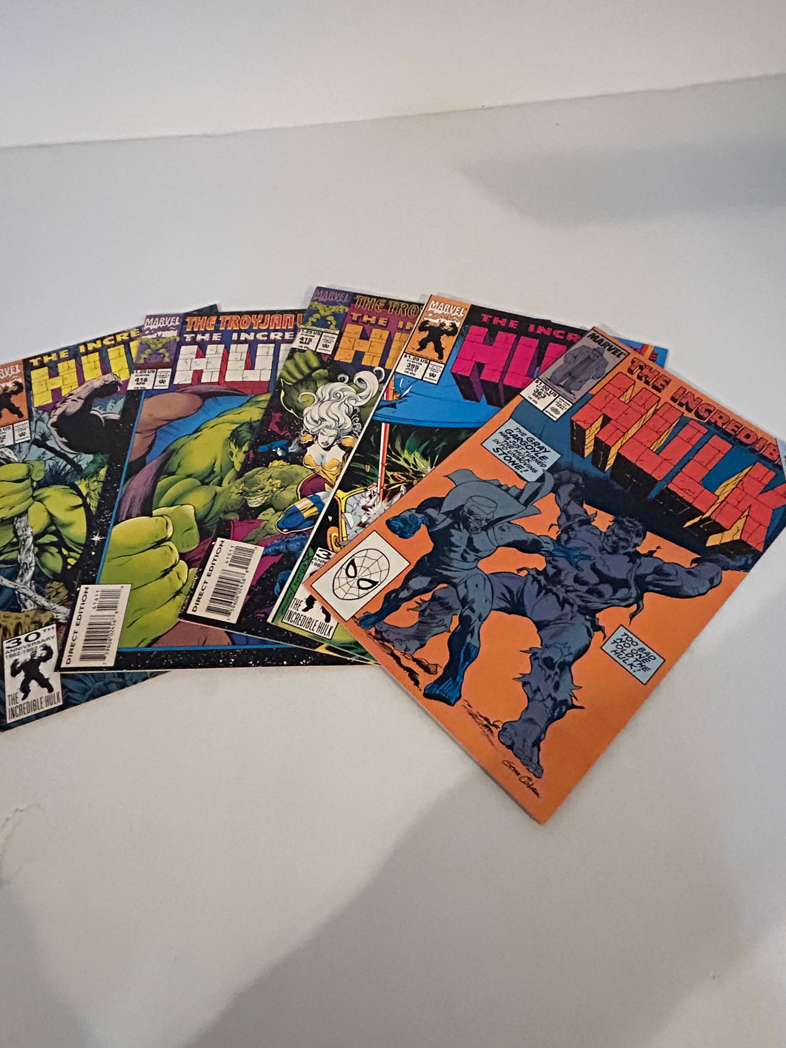 Vintage Lot Of 5 Incredible Hulk Comic Books 363,395, 415, 416, 402 (1 of 11)
