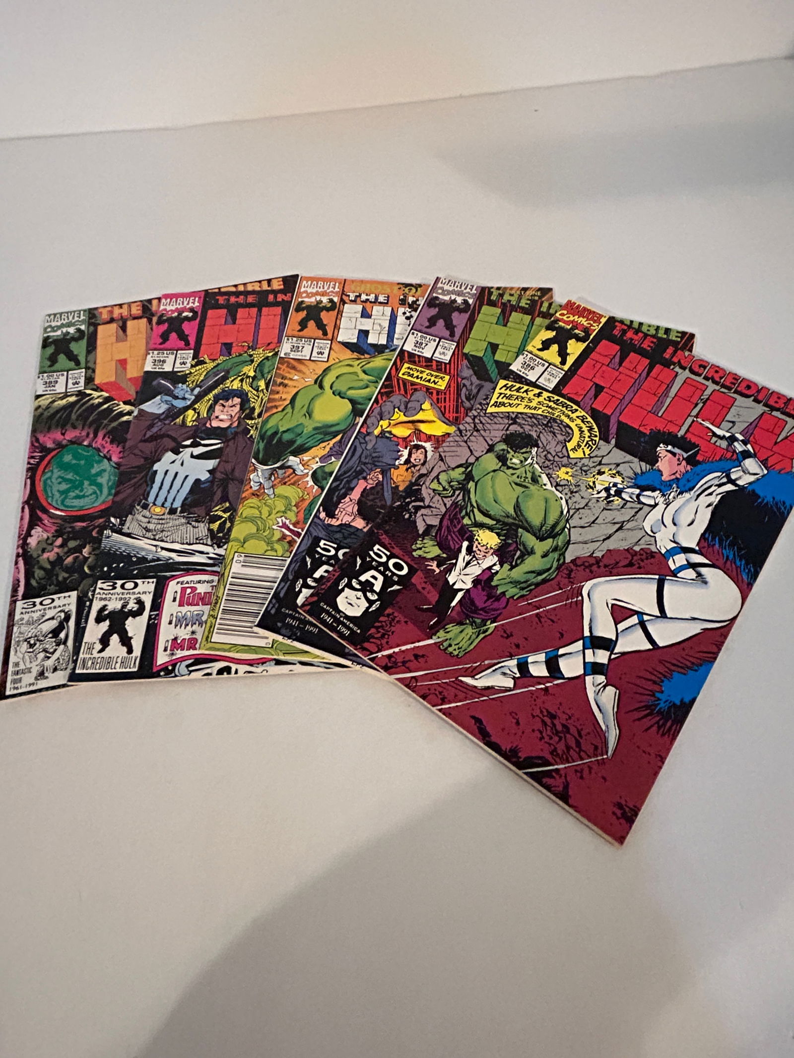 Vintage Lot Of 5 Incredible Hulk Comic Books 386, 387, 397, 396, 389 (1 of 11)