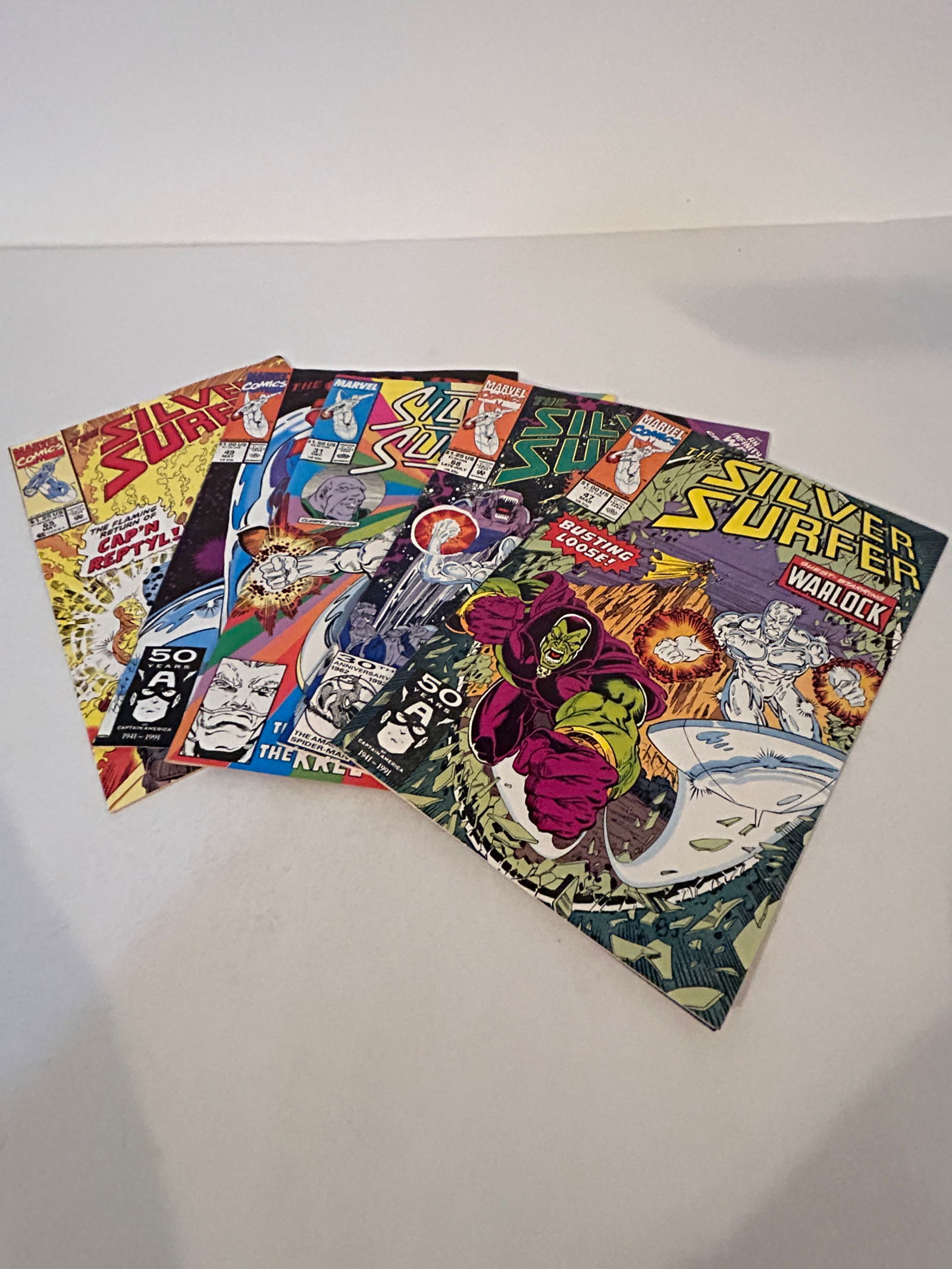 Vintage Lot Of 5 Silver Surfer Comic Books 47, 68, 31, 49, 65 (1 of 11)