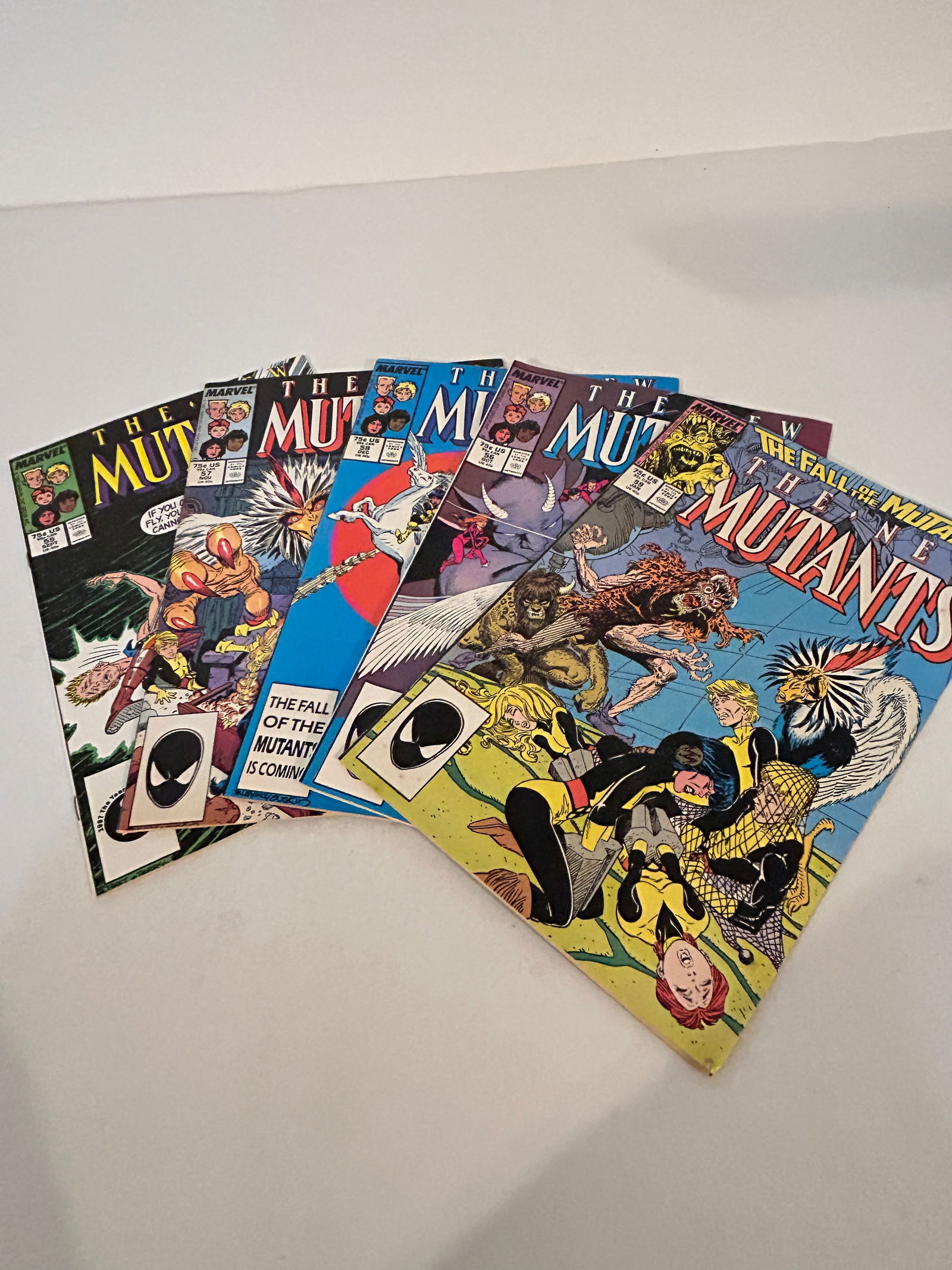 Vintage Lot Of 5 The New Mutants Comic Books 59, 56, 58, 57, 55 (1 of 11)