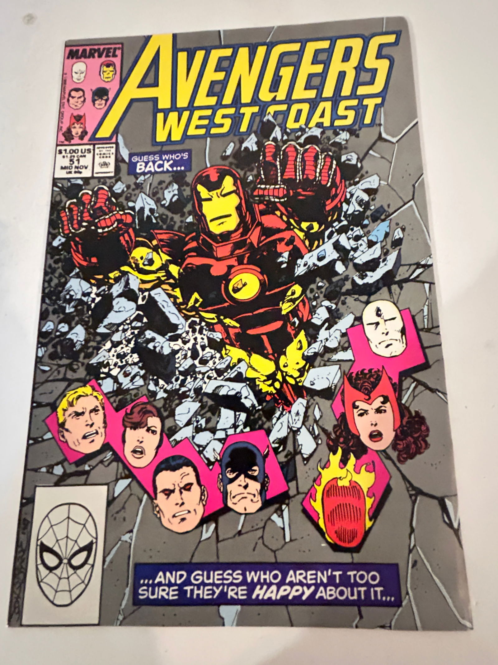 Vintage Comic Book Avengers West Coast # 51 (1 of 2)