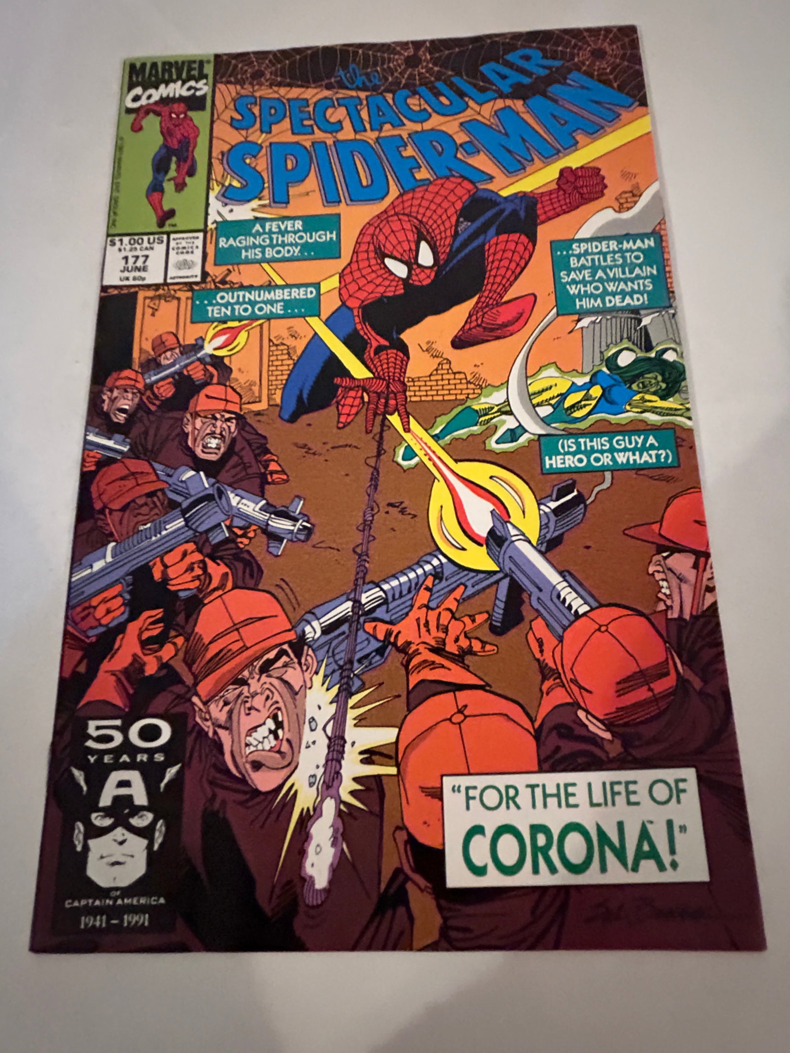 Vintage Comic Book Spectacular Spider-Man # 177: Vintage Comic Book Spectacular Spider-Man # 177 Please view all photos as they are part of the description and condition of this Item, Feel free to contact me with questions or picture requests! Used 