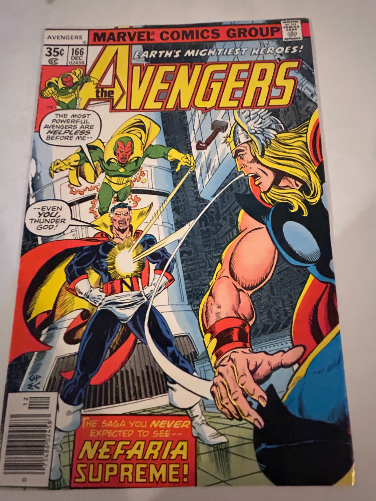 Vintage Comic Book the Avengers # 166 (1 of 2)