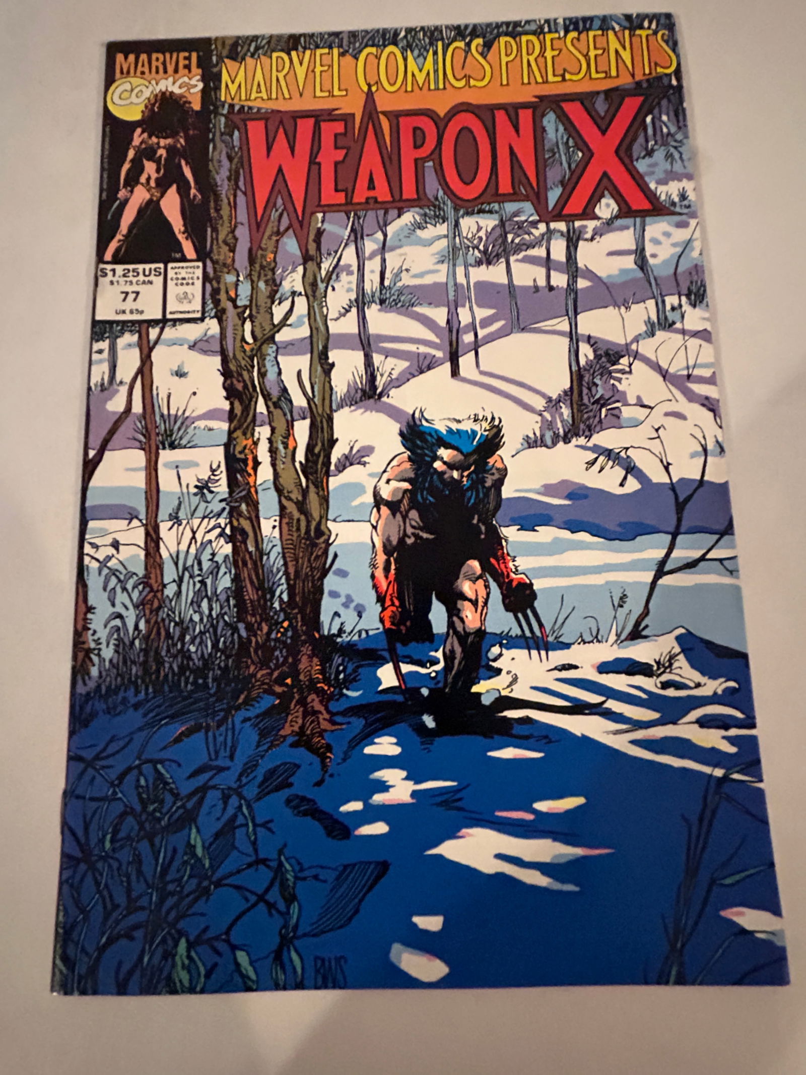 Vintage Comic Book Marvel Comics Presents WeaponX # 77 (1 of 2)