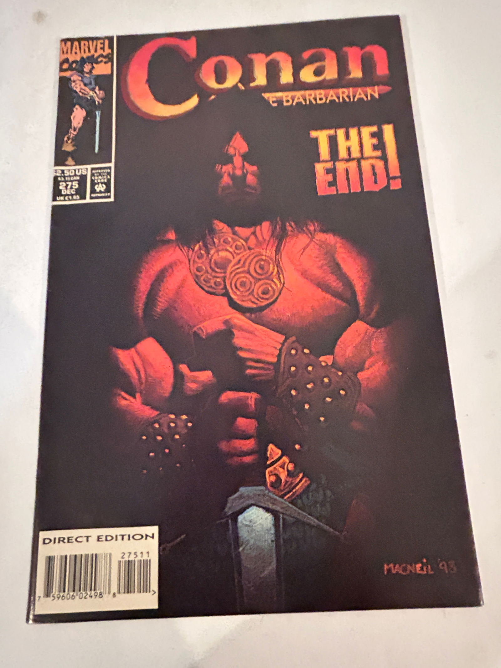 Vintage Comic Book Conan the Barbarian # 275 (1 of 2)