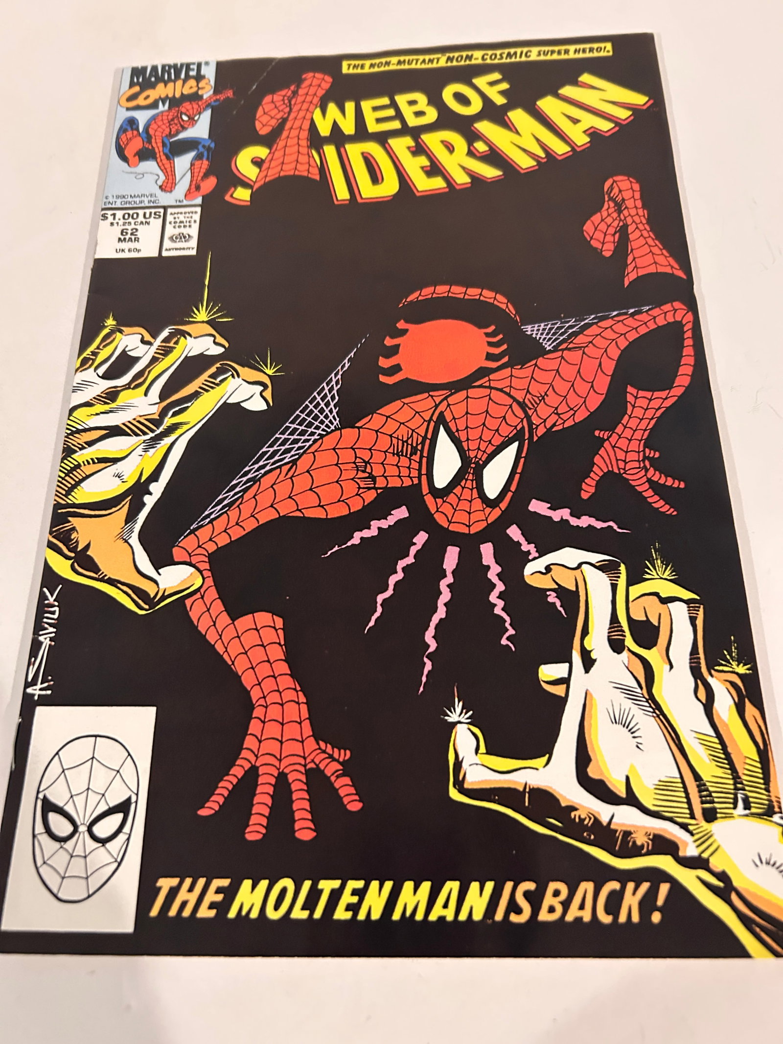 Vintage Comic Book Web of Spider-Man # 62: Vintage Comic Book Web of Spider-Man # 62 Please view all photos as they are part of the description and condition of this Item, Feel free to contact me with questions or picture requests! Used Item A