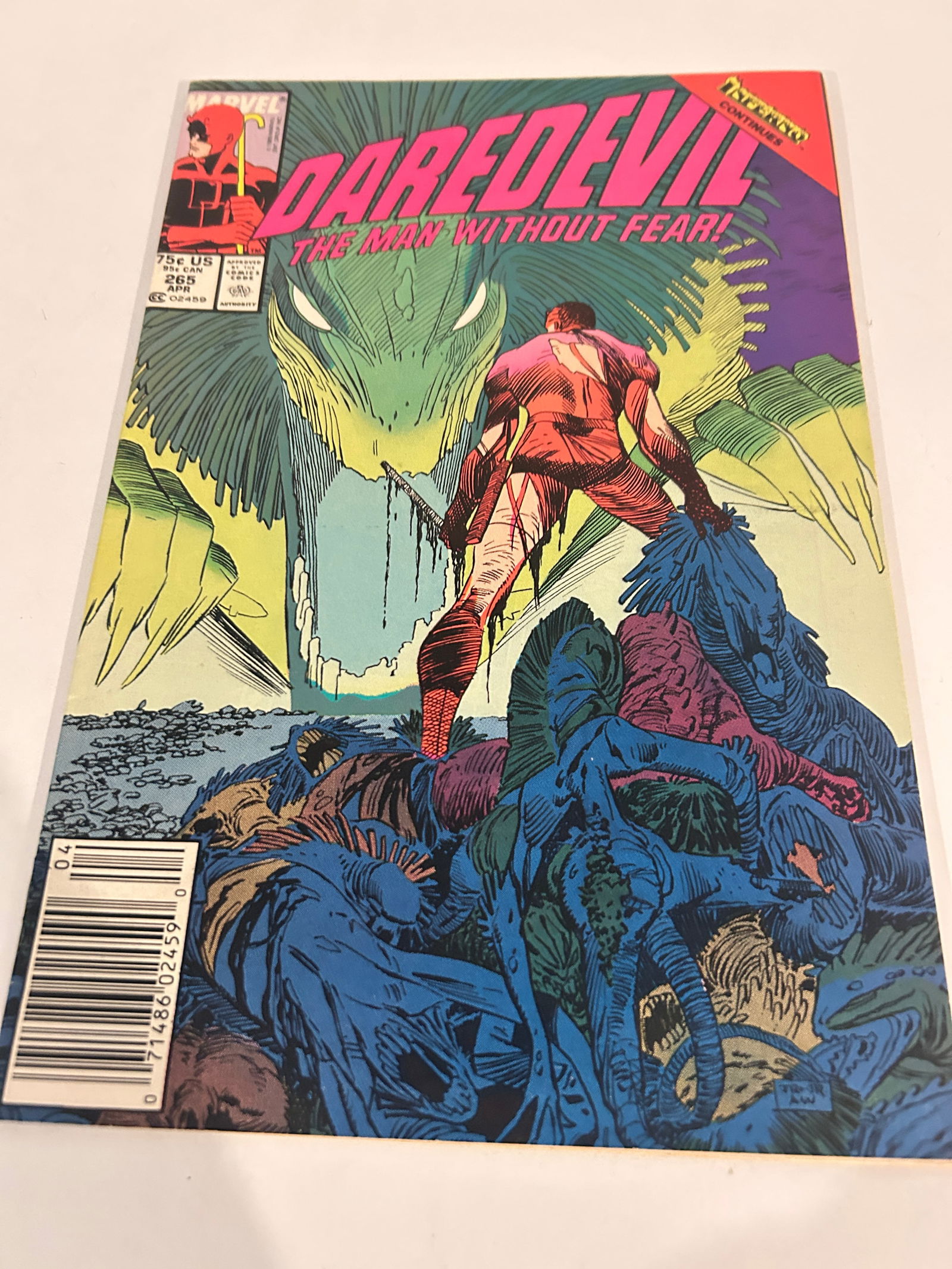 Vintage Comic Book Daredevil # 265 (1 of 3)