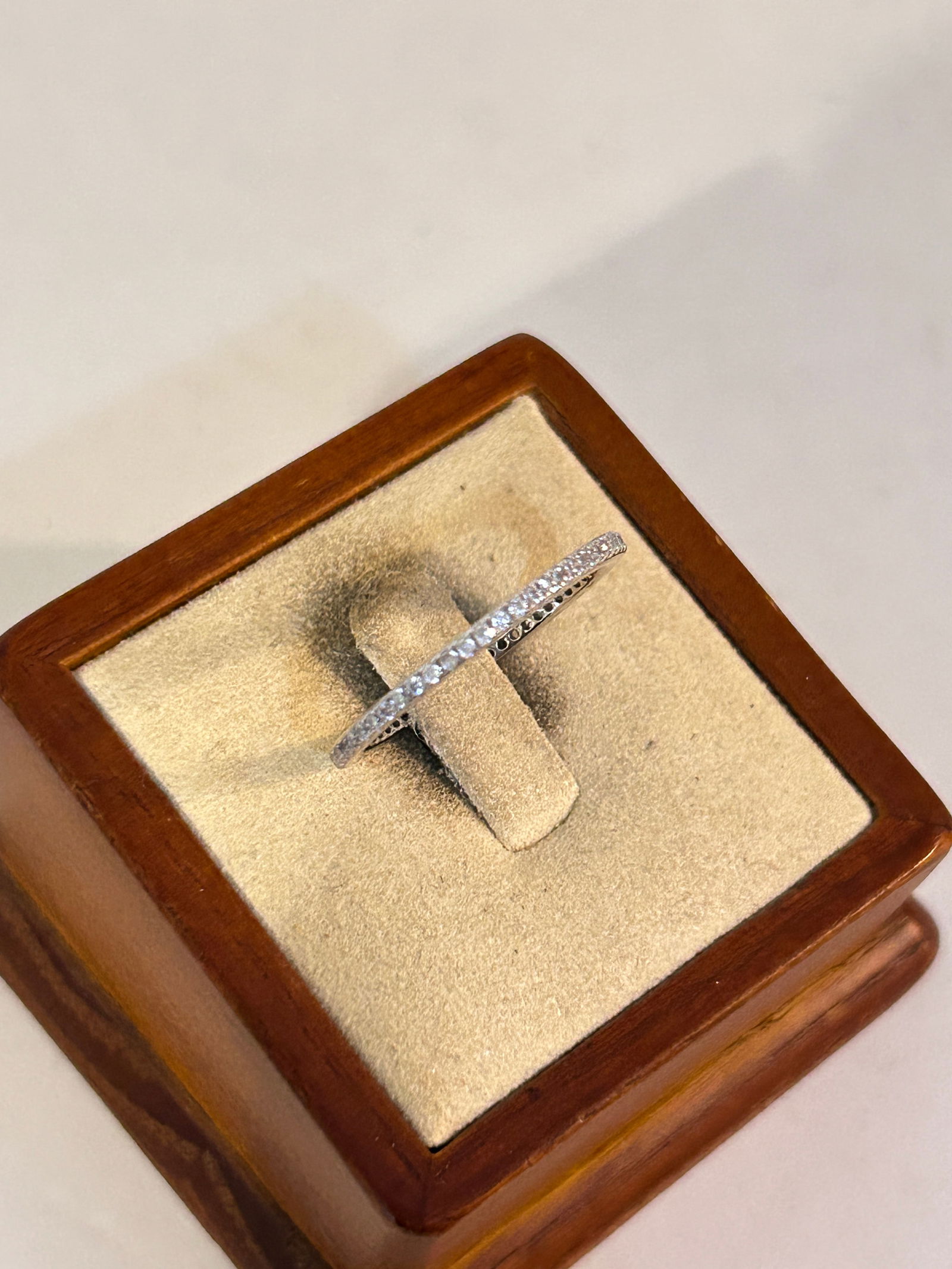 Vintage Sterling Silver CZ Band Ring Sz 10: Vintage Sterling Silver CZ Band Ring Sz 10 Please view all photos as they are part of the description and condition of this Item, Feel free to contact me with questions or picture requests! Used Item