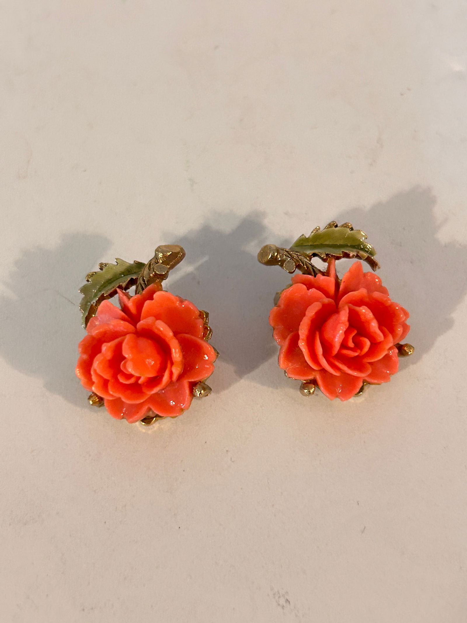 Vintage Pink Floral Earrings (1 of 5)