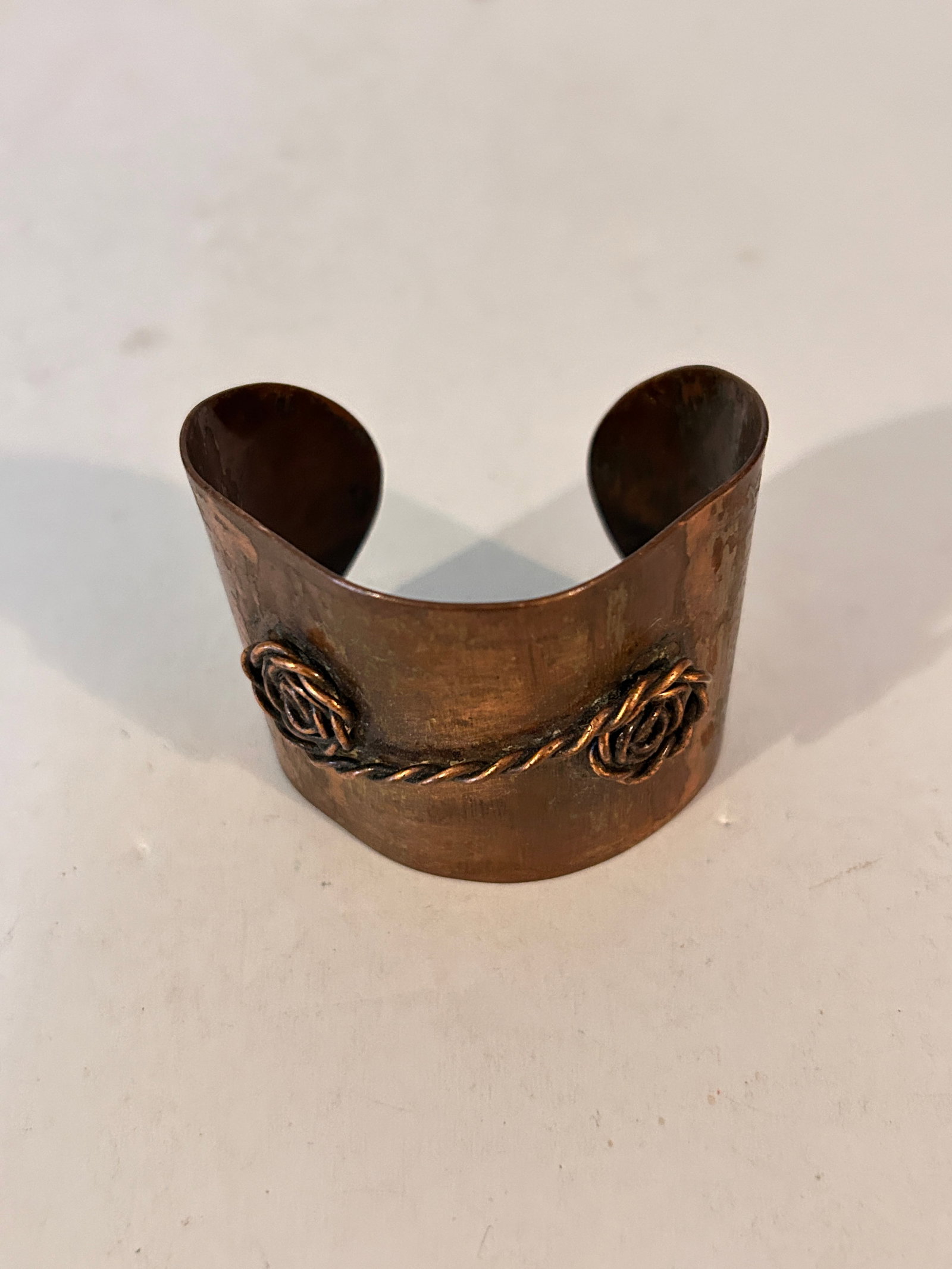 Vintage Copper Wide Cuff Bracelet 7" (1 of 4)