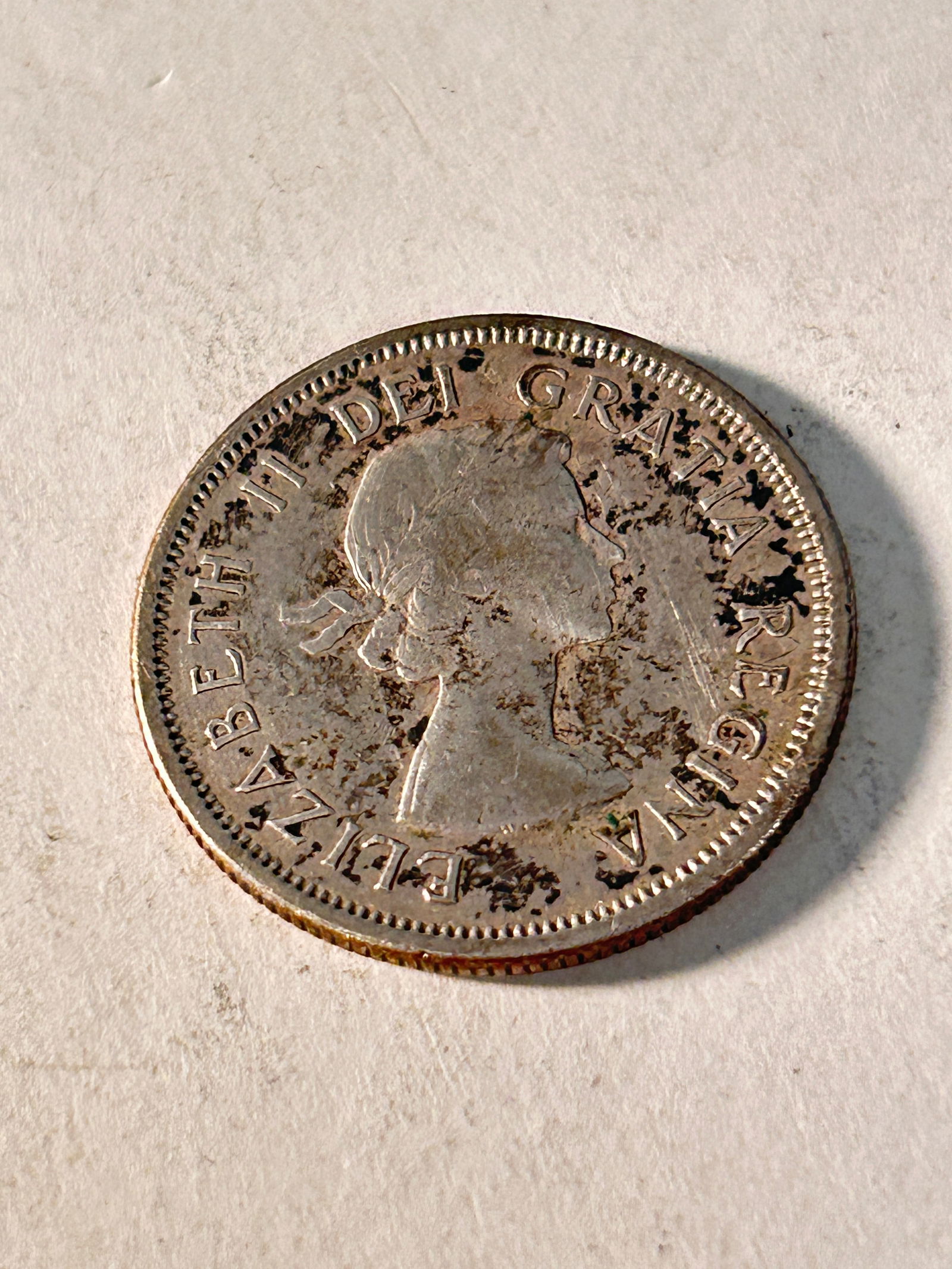 Canada Queen Elizabeth II Silver 25 Cents 1959 SCARCE (1 of 3)