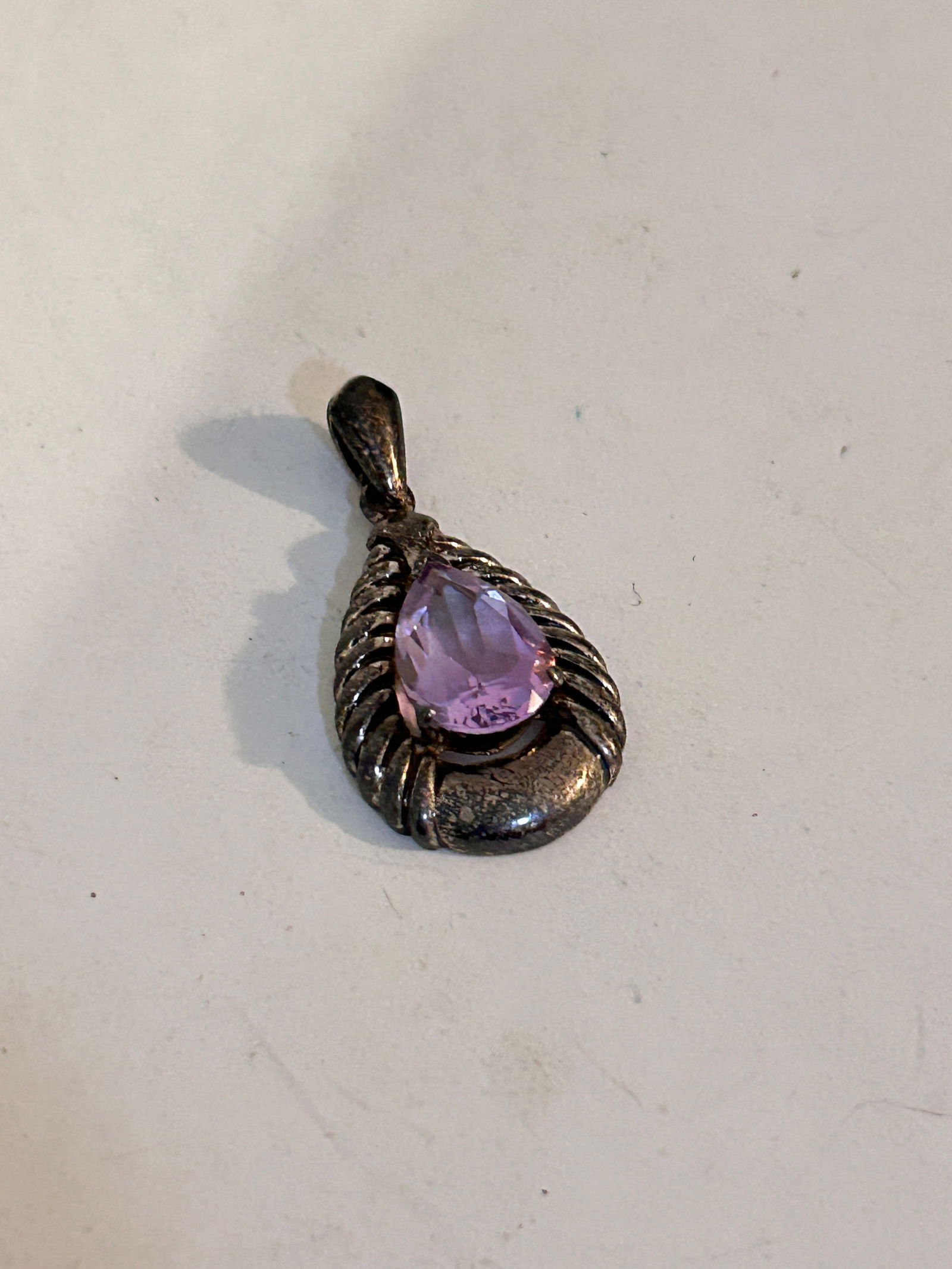 Vintage Sterling Silver Amethyst Pendant Signed A: Vintage Sterling Silver Amethyst Pendant Signed A Please view all photos as they are part of the description and condition of this Item, Feel free to contact me with questions or picture requests! Use