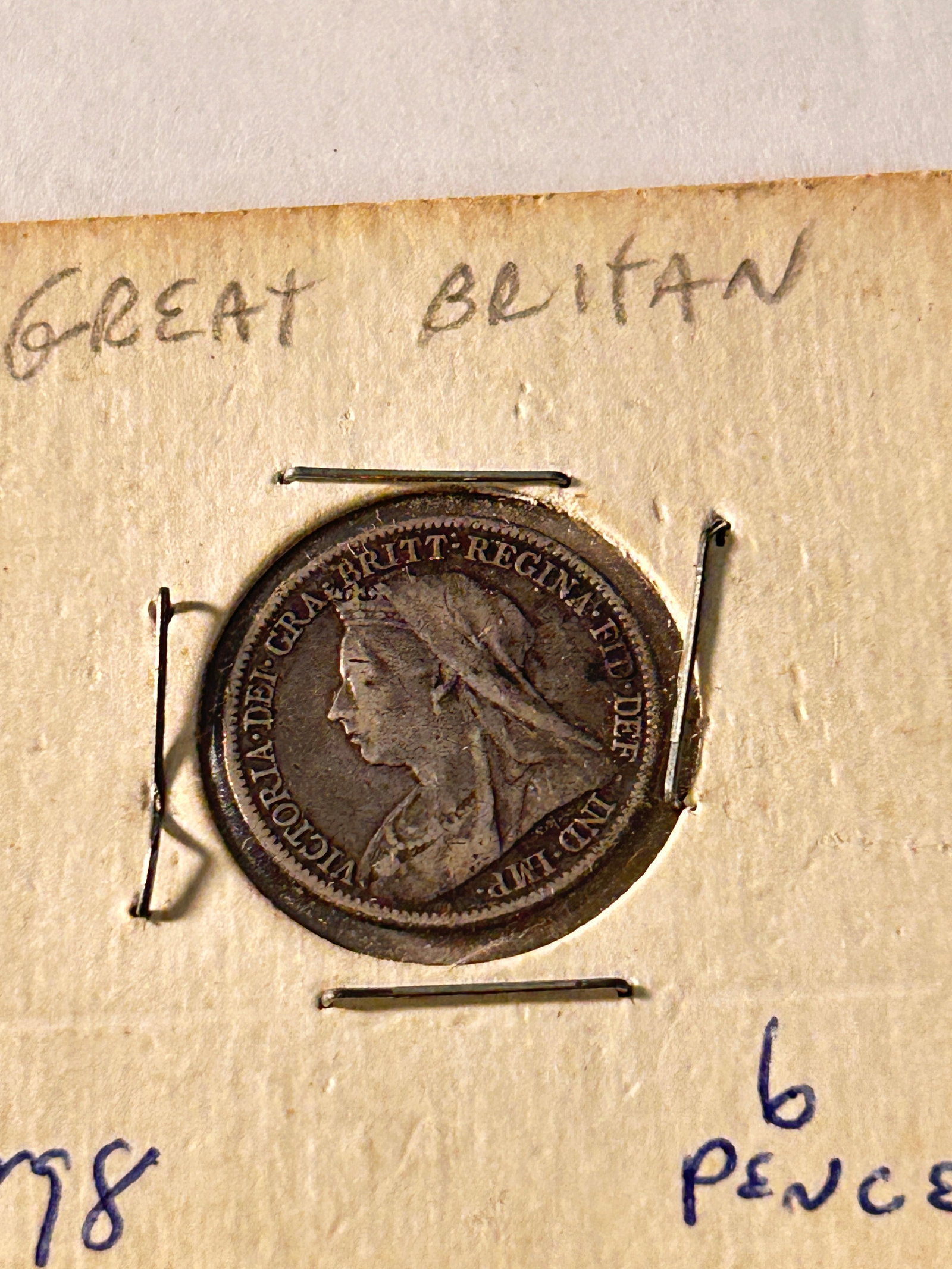 Great Britain 1898 Six Pence: Great Britain 1898 Six Pence Please view all photos as they are part of the description and condition of this Item, Feel free to contact me with questions or picture requests! Used Item AS IS